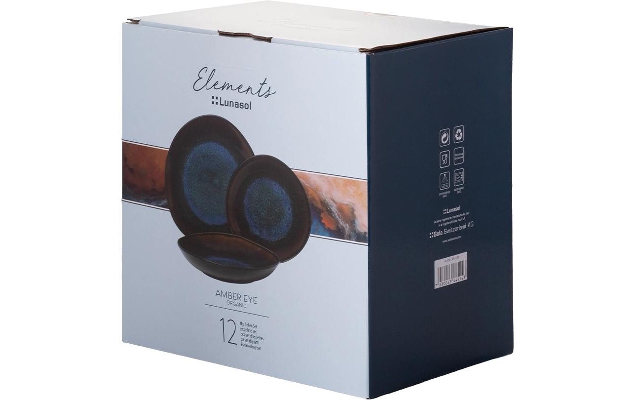   Assiette plate »Lunasol Elements Amber Eye Organic 12-tlg.« Teller-Set