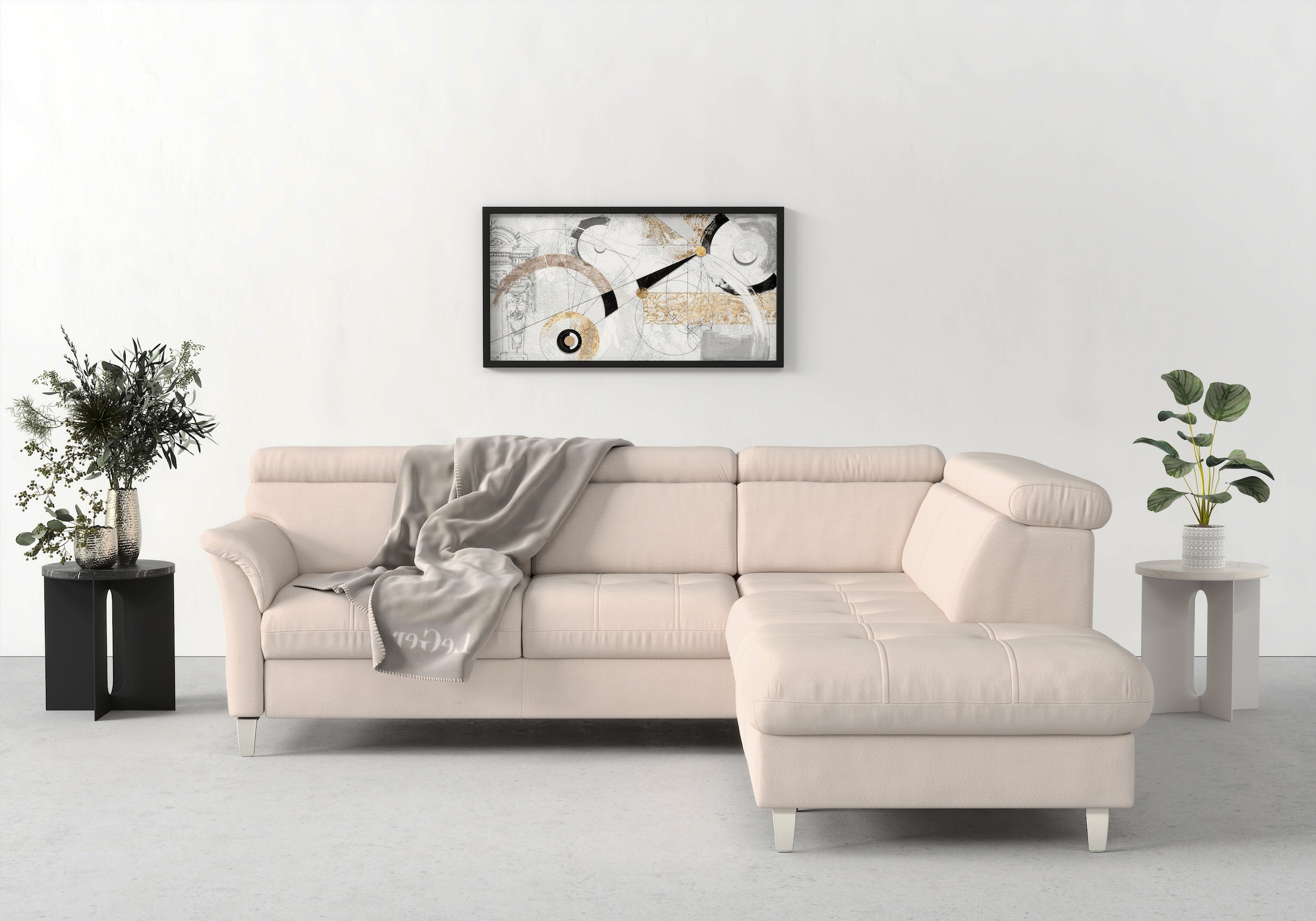 sit&more Canapé d'angle »Marano L-Form« inklusive Kopfteilverstellung, wahlweise mit Bettfunktion, Bettkasten