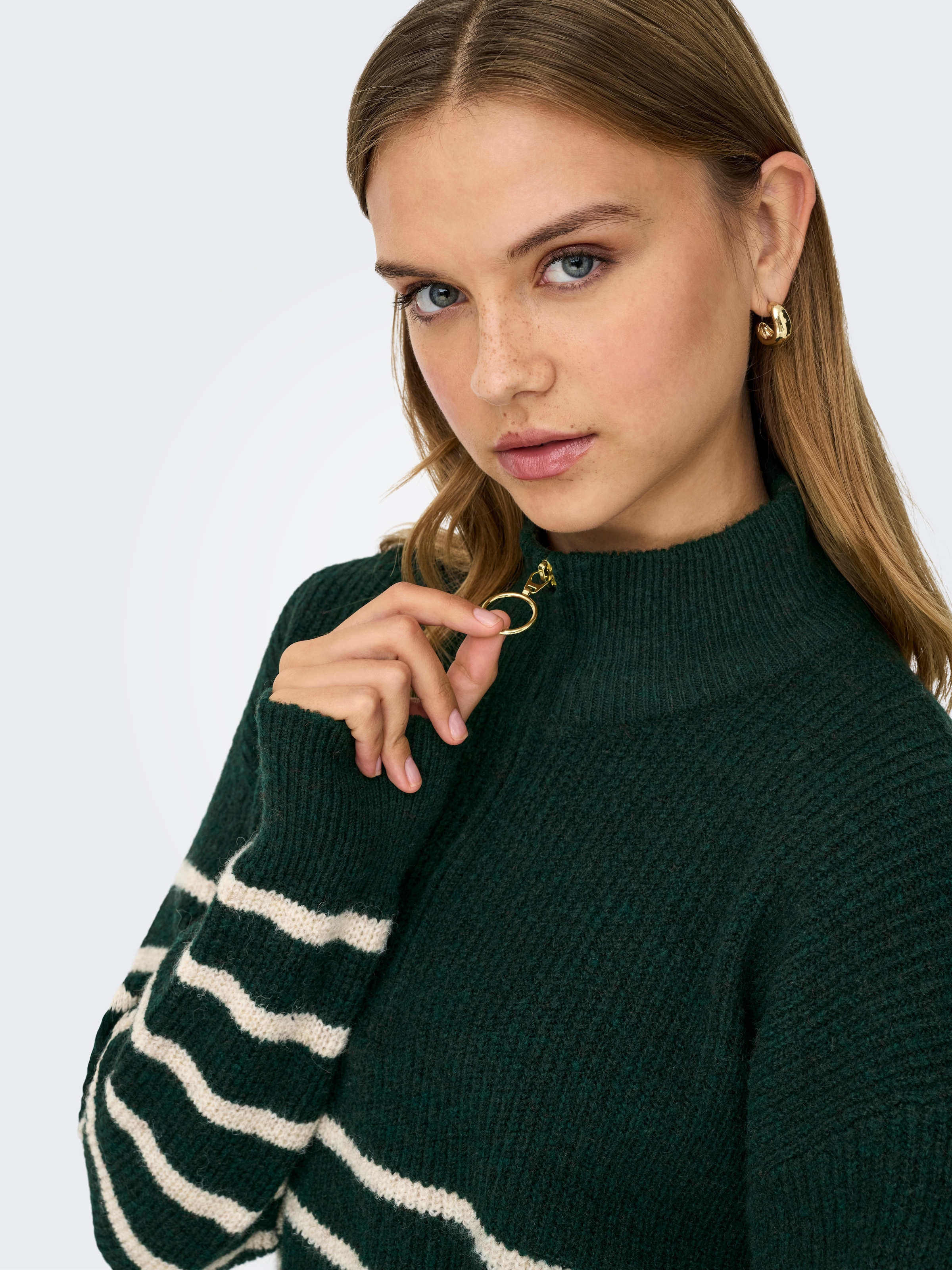 ONLY Strickpullover »ONLTOKYO L/S ZIP PULLOVER KNT NOOS«