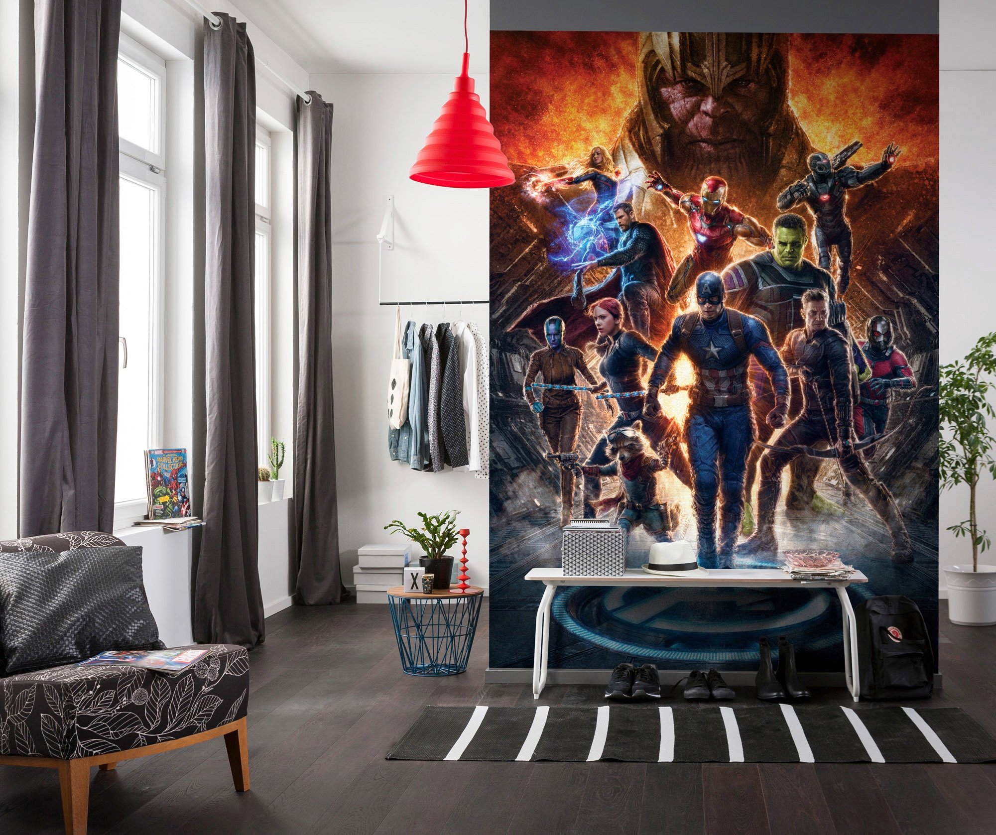 Komar Papier peint intissé »Digitaldruck Vlies -  Avengers vs Thanos - Grösse 200 x 280 cm« imprimé Kinderzimmer