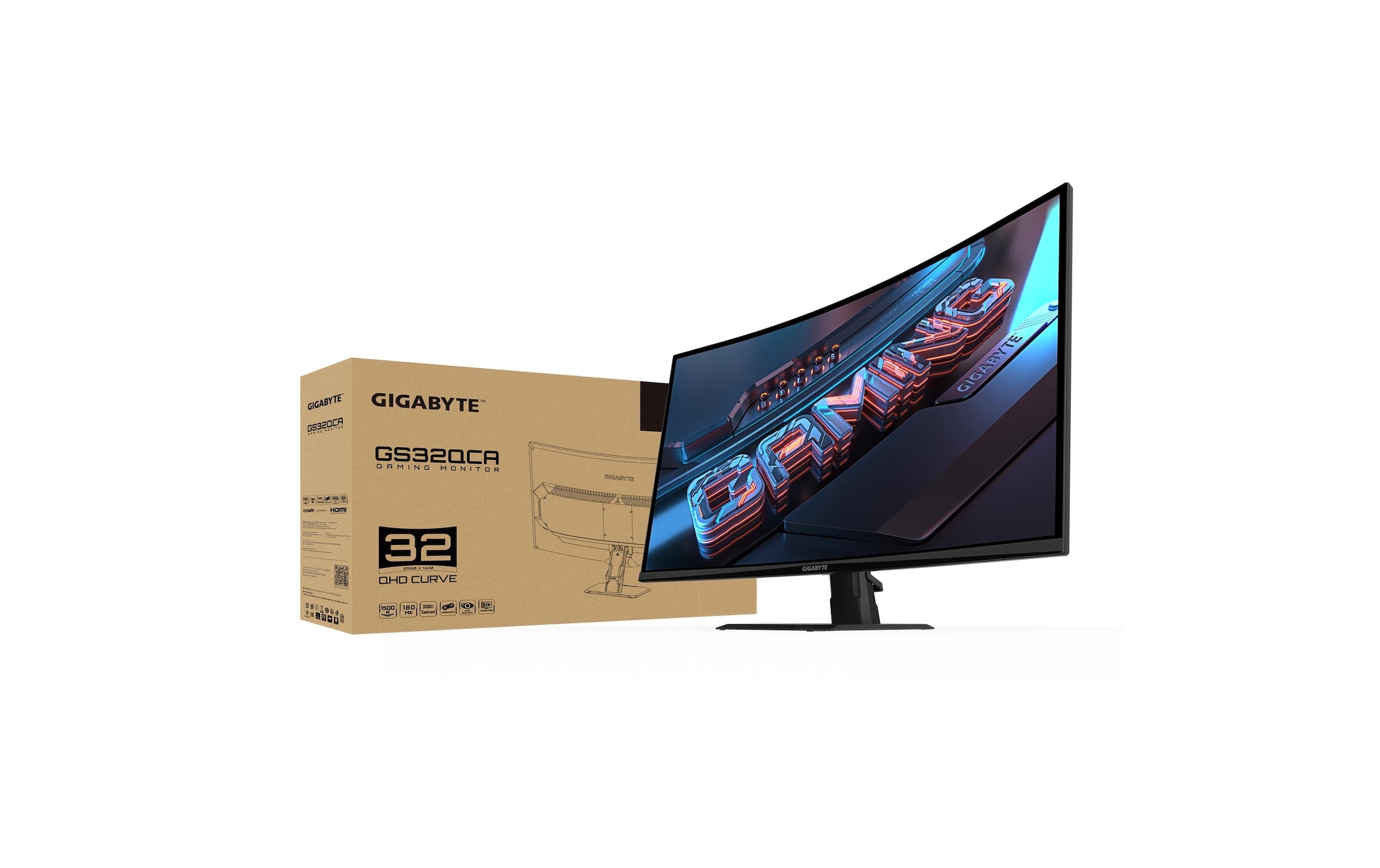 Gigabyte Curved-Gaming-Monitor »GS32QCA« 80,01 cm/31,5 ″  2560 x 1440 px WQHD 1 Reaktionszeit 180 Hz
