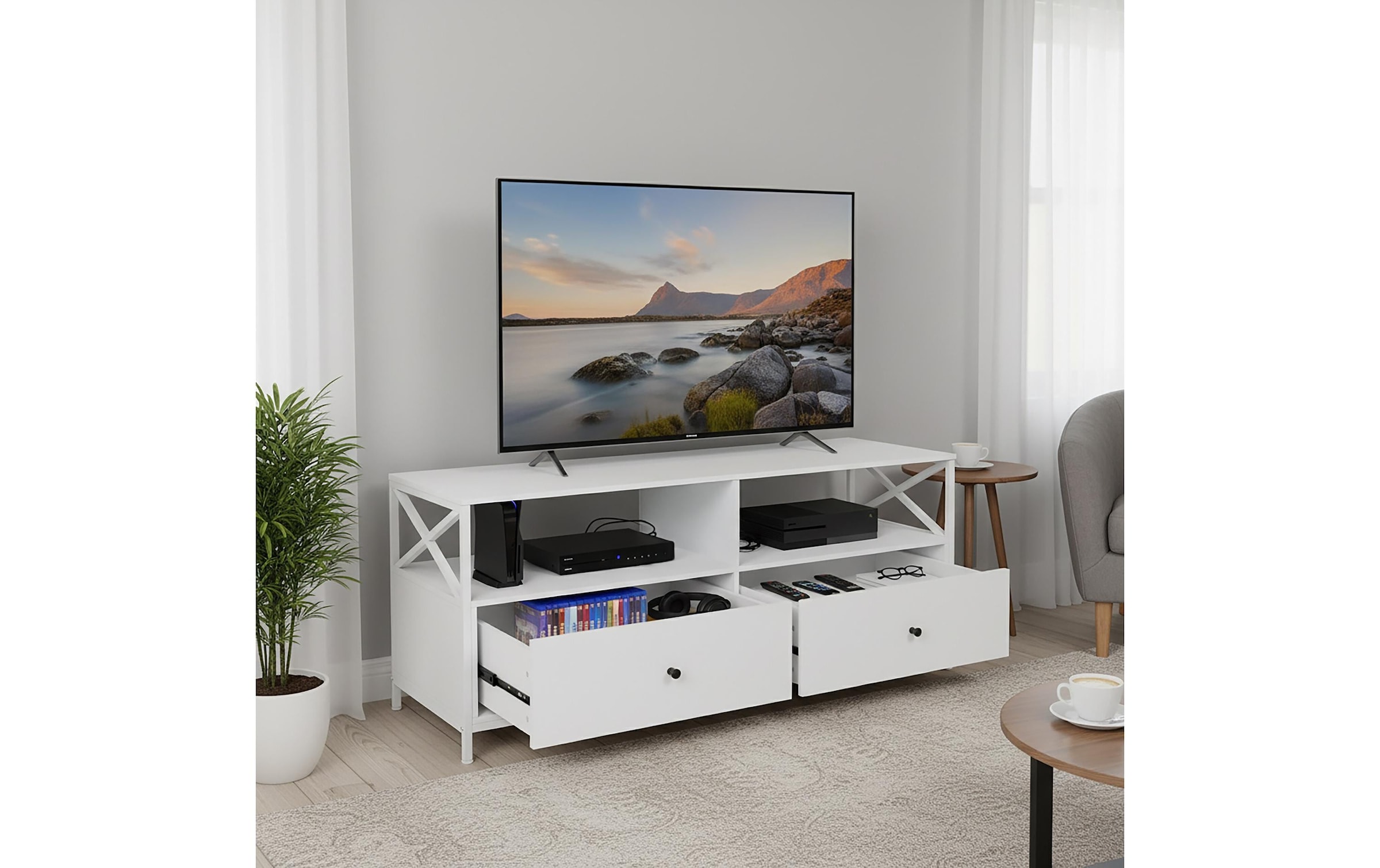 relaxdays Tableau TV »120 x 40 cm, 55 Zoll«