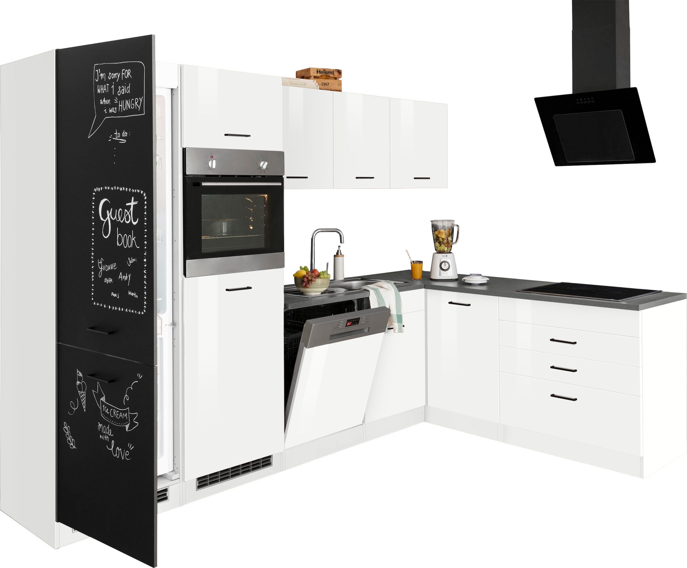 KOCHSTATION Winkelküche »KS-Trier« ohne E-Geräte, Stellbreite 290/190 cm