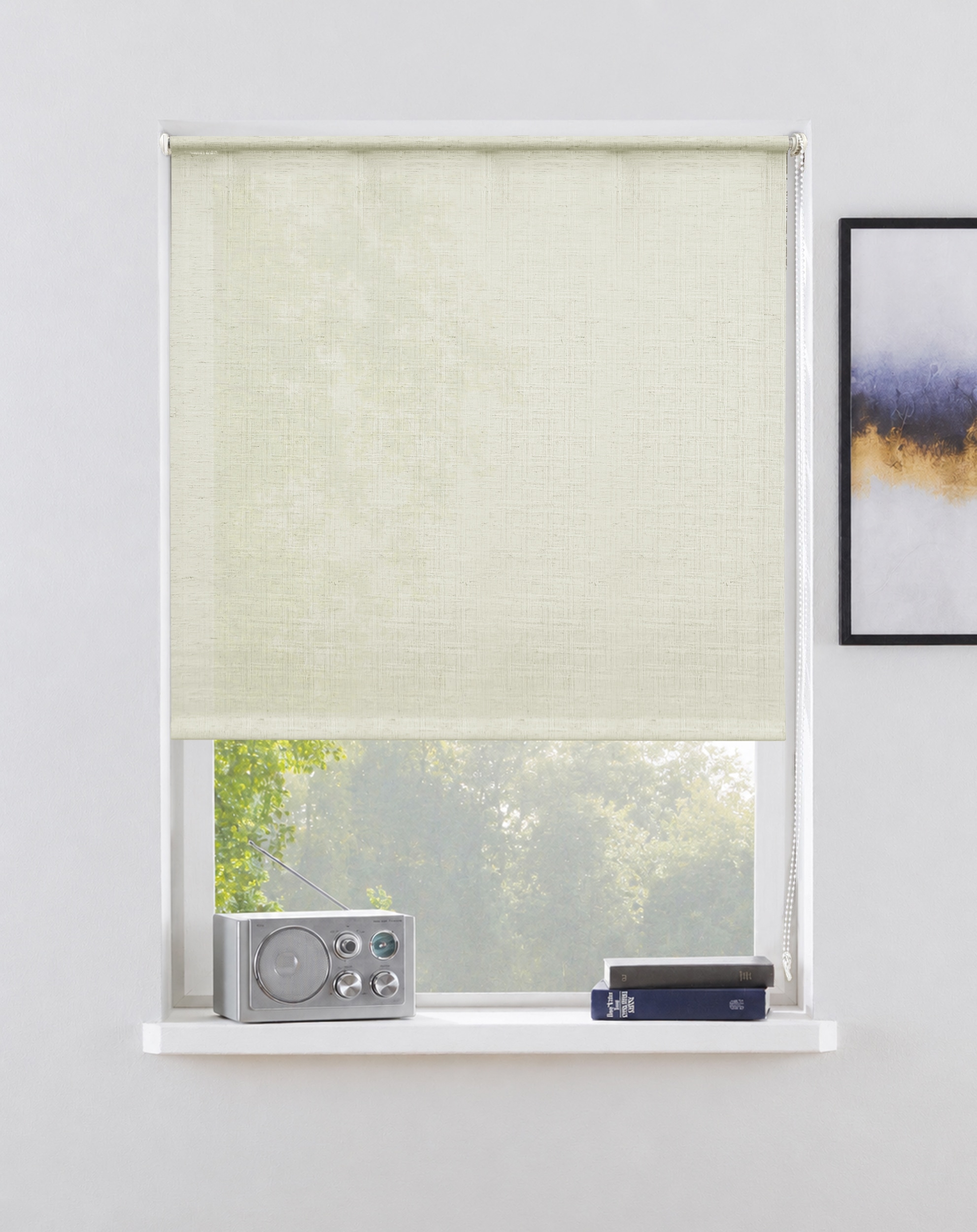 GOODproduct Rollo »VALLERIIE« Lichtschutz Sichtschutz ohne Bohren freihängend Trendiges Rollo mit strukturierter Oberfläche – modern - NEUHEIT!