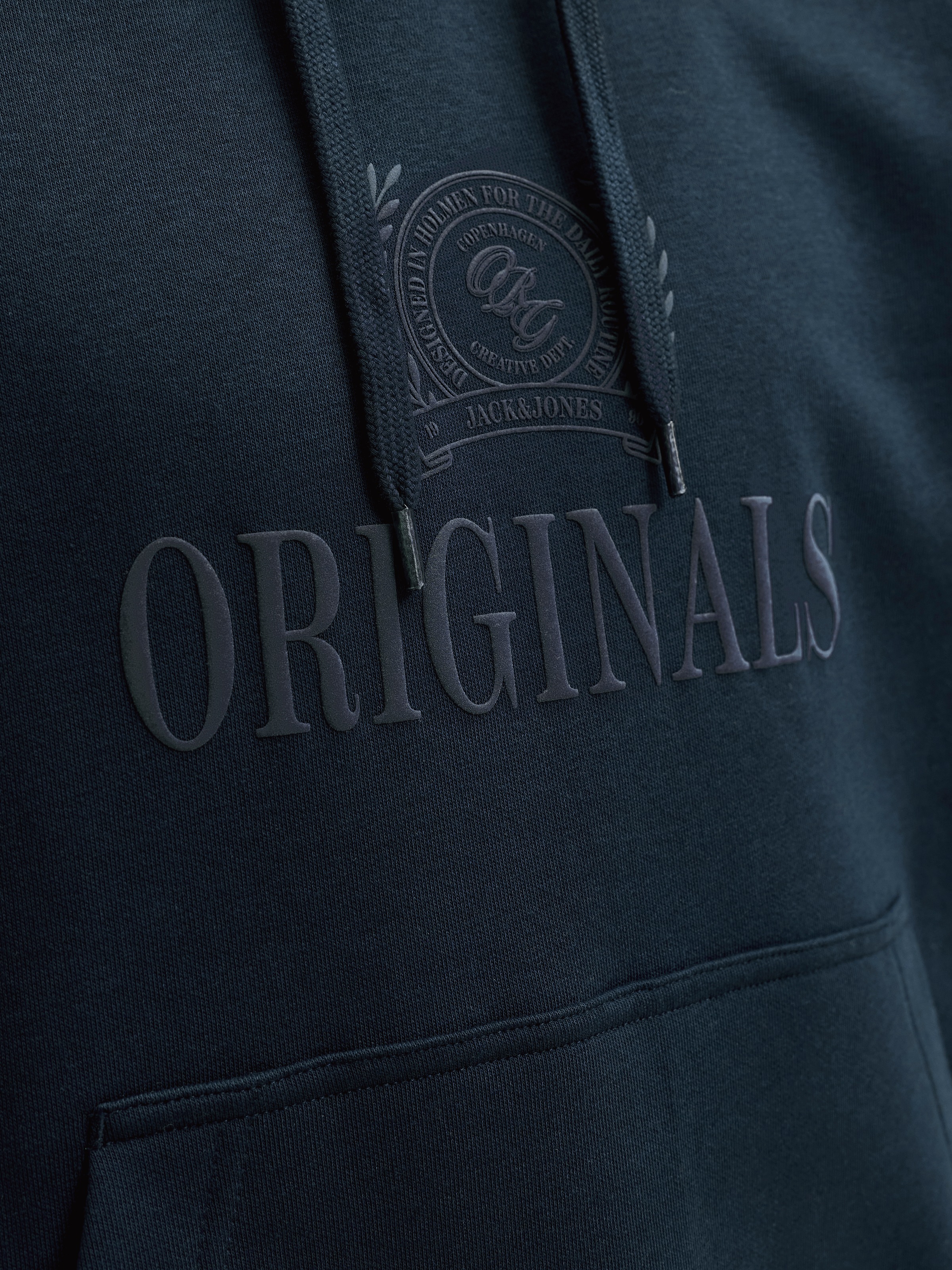 Jack & Jones PlusSize Sweat à capuche »JORFREDERIKSBERG MONOGRAM SWEAT HOOD PLS«, Baumwollmischung, regular fit
