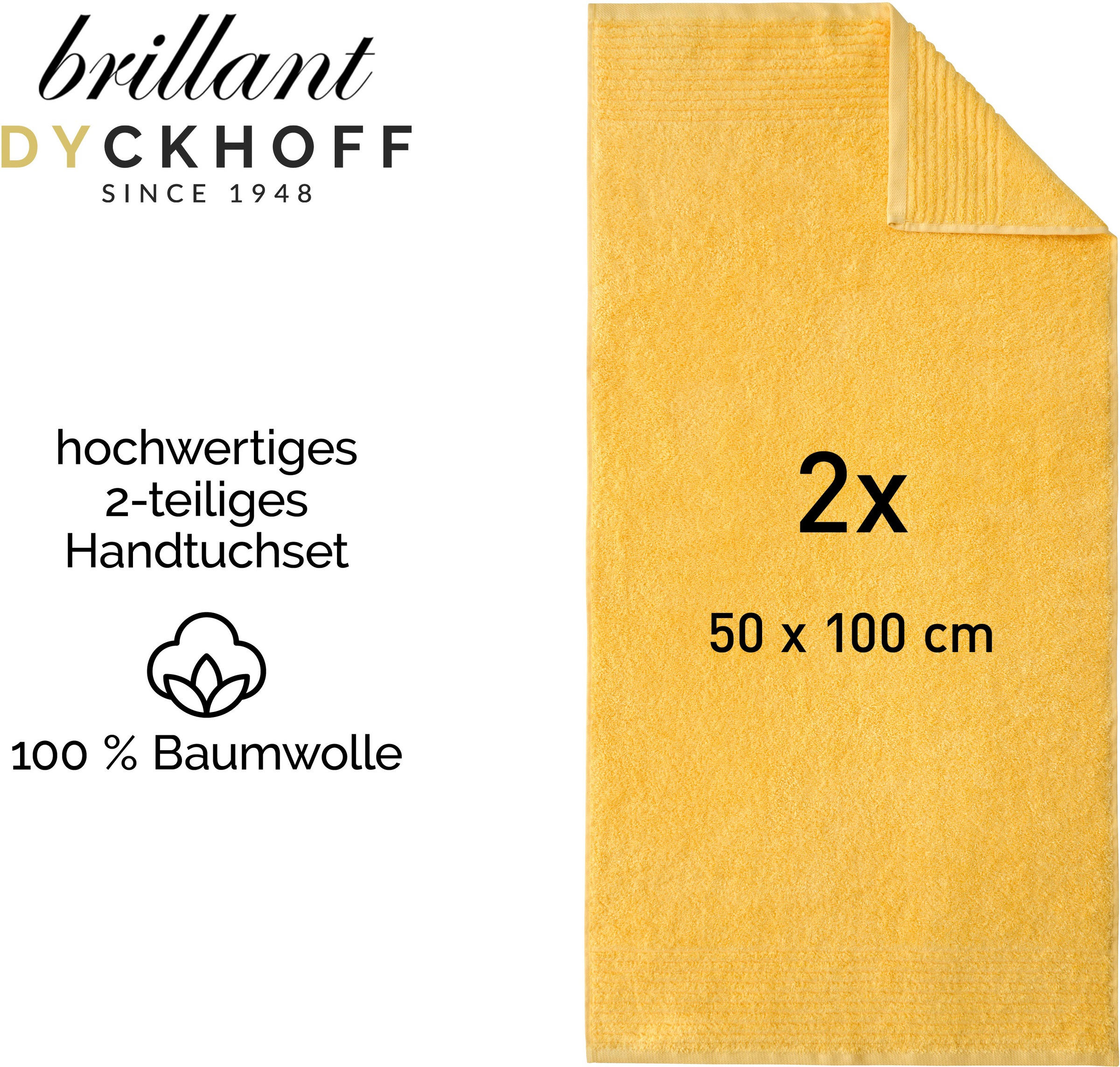 Dyckhoff Handtücher »Handtuch-Set BRILLANT 2-tlg., Baumwolle, 50x100 cm« Baumwolle