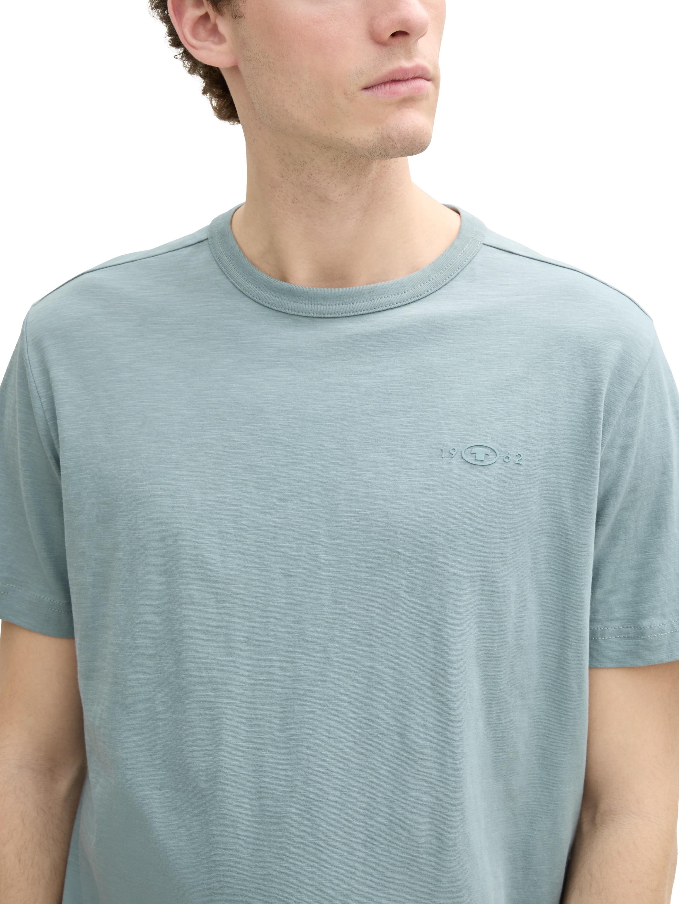 TOM TAILOR T-Shirt mit Logo Stickerei