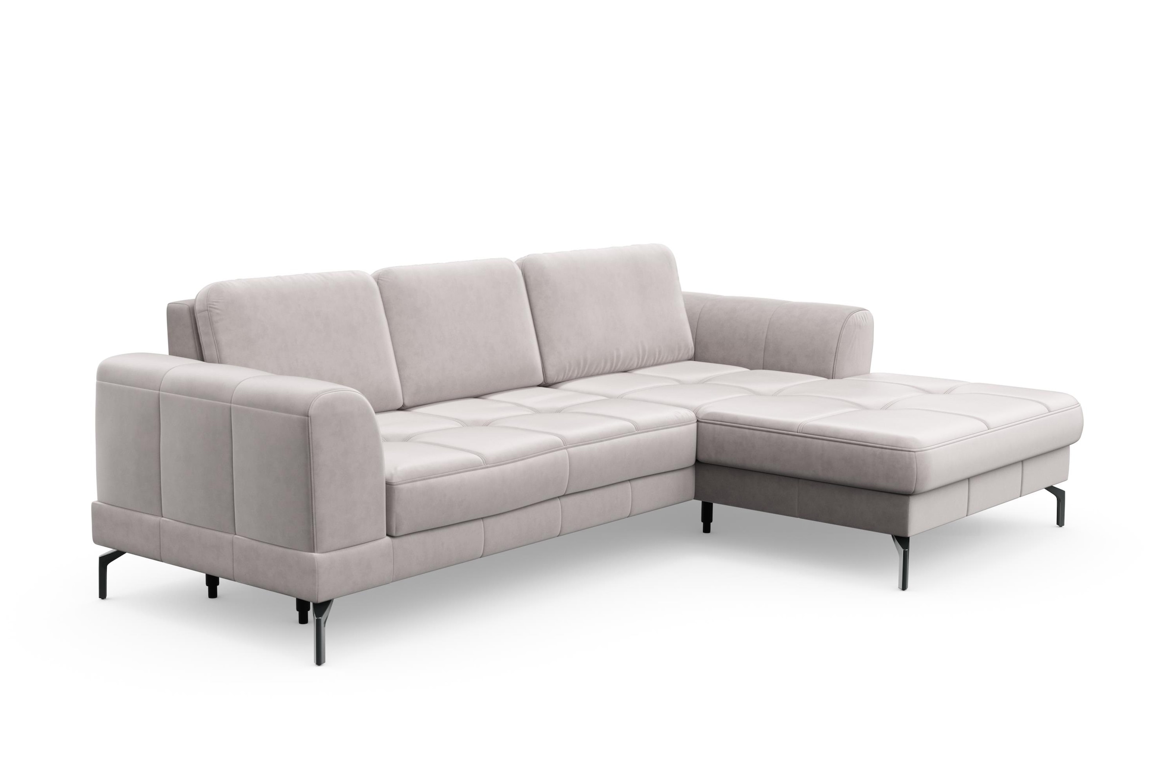sit&more Ecksofa »Bendigo L-Form« inklusive Sitztiefenverstellung, Bodenfreiheit 15 cm, 2 Fussfarben
