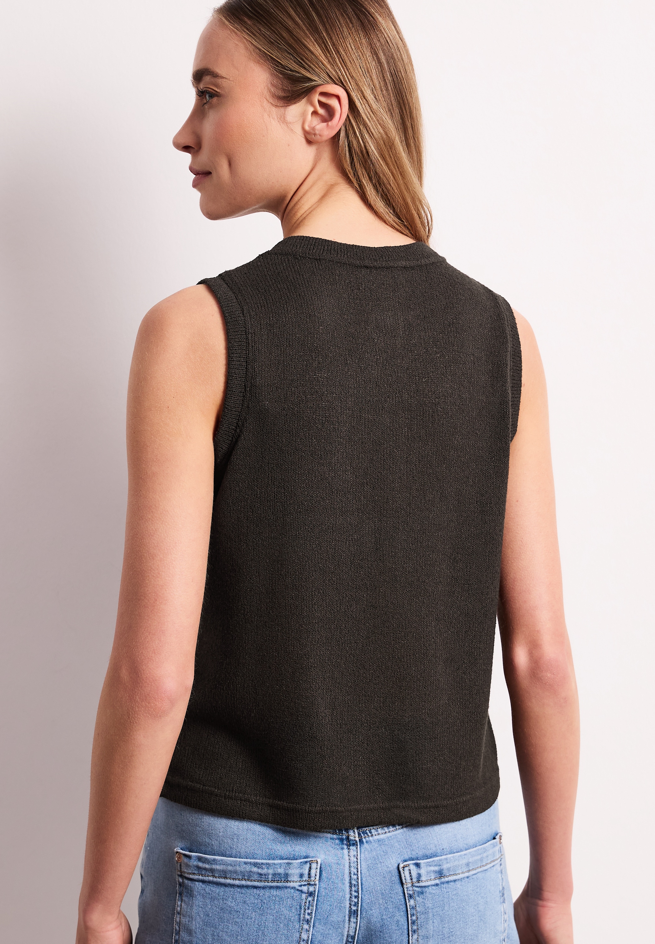 STREET ONE Top en tricot avec détails scintillants, coupe régulière