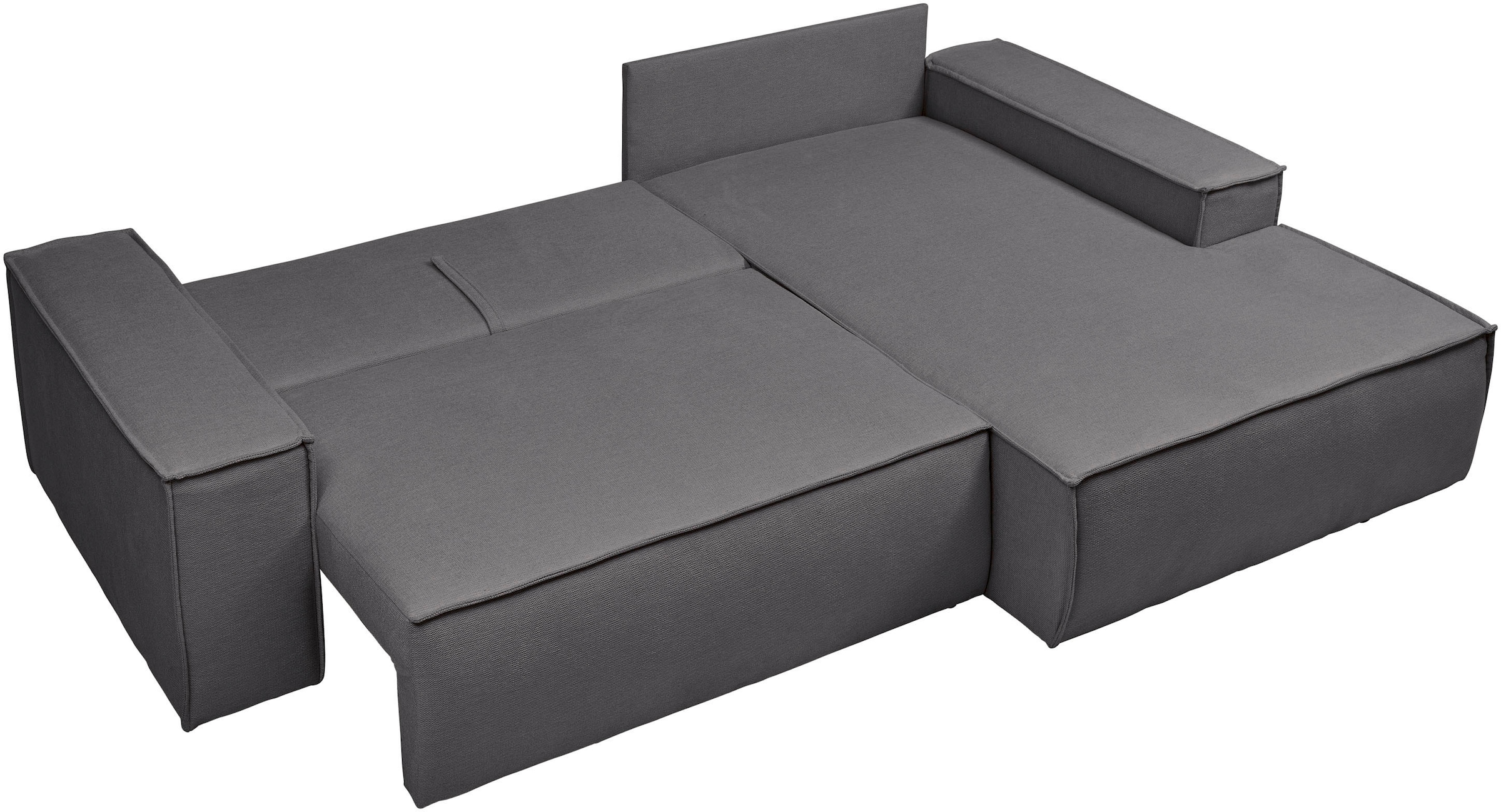 GOODproduct Ecksofa »FINNLEY, L-Form 257 cm, Schlafsofa« mit Bettkasten, in Bouclé, Struktur fein und Mega Cord