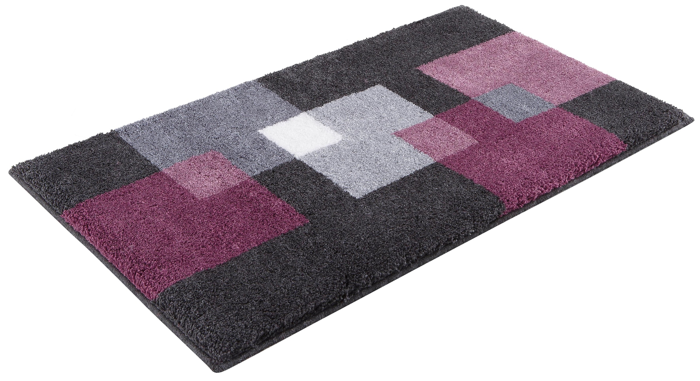 Grund Badematte »Paxos« Höhe 20 mm rutschhemmend beschichtet fussbodenheizungsgeeignet | strapazierfähig geometrisches Design, modern, flauschig, softer Flor, Made in Europe