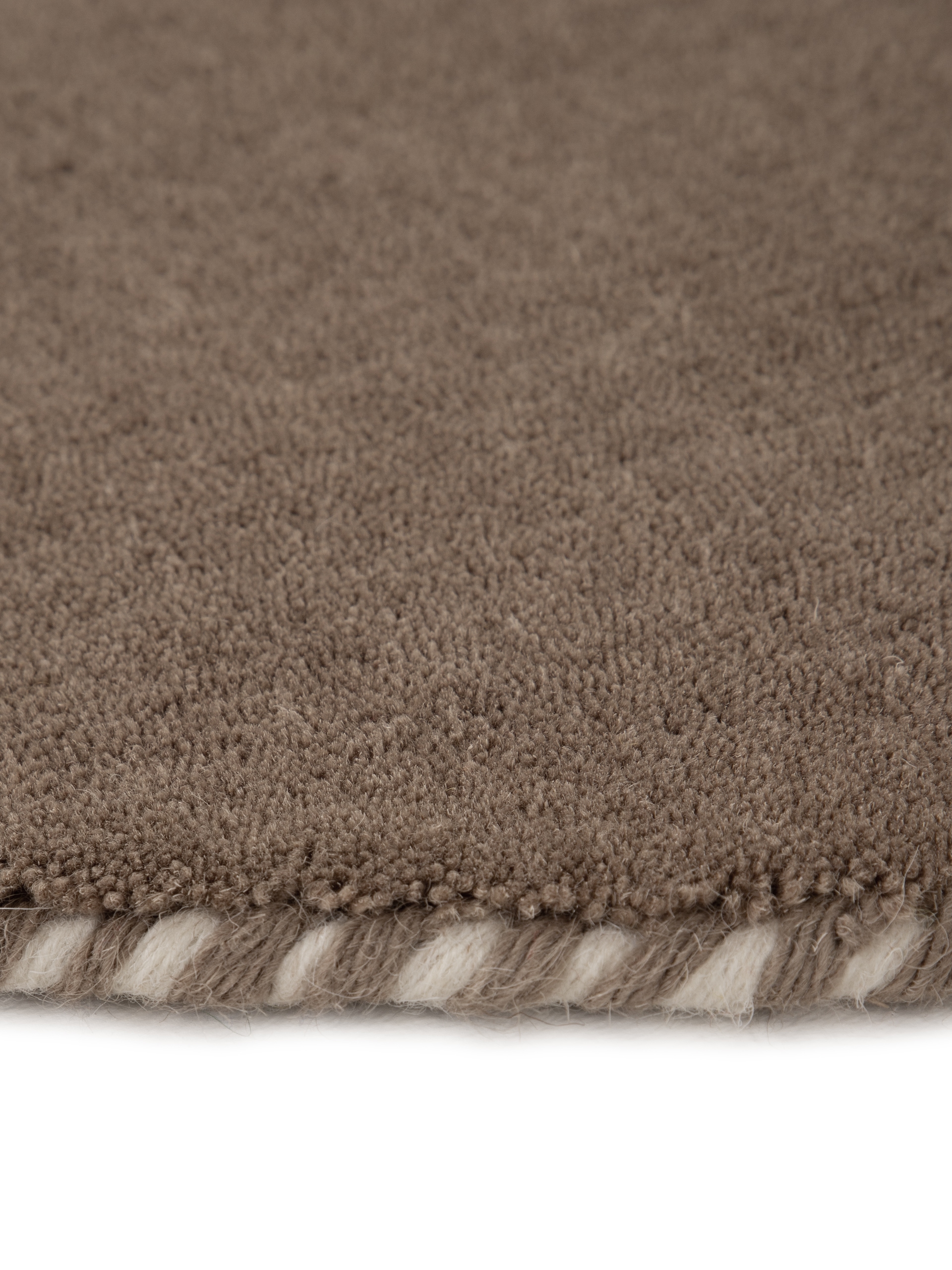 carpetfine Tapis en laine »Gabbeh Lola Uni« Rond 14 mm Höhe mit natürlichem Pflanzenmaterial von Hand gewebt, auch als Läufer