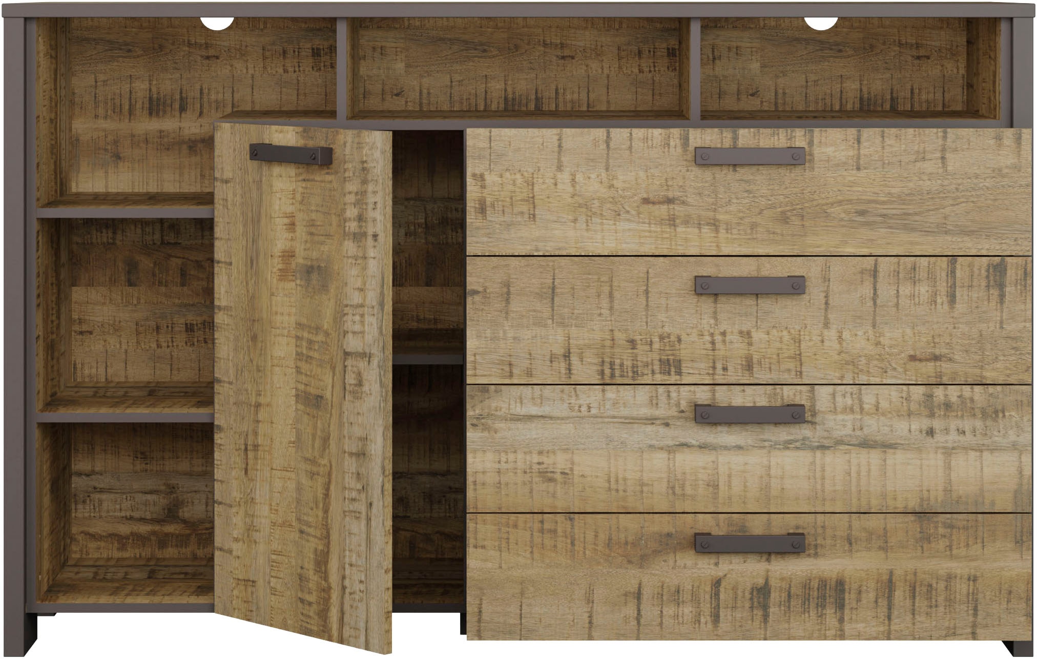 FORTE Sideboard »FORTE CLIF Sideboard mit 1 Tür und  4 Schubladen« B/H/T 161/102,3/41,6 cm, viel Stauraum