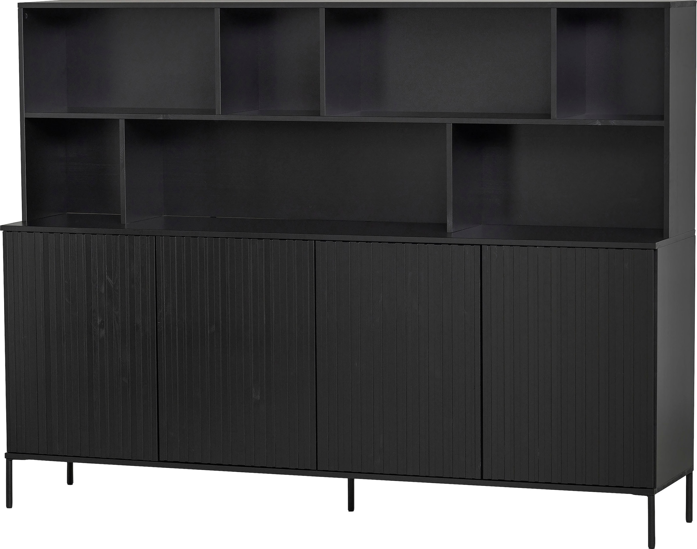 WOOOD Buffet »Gravu« viel Stauraum, Push-to-Open Funktion, H 150 cm x B 200 cm