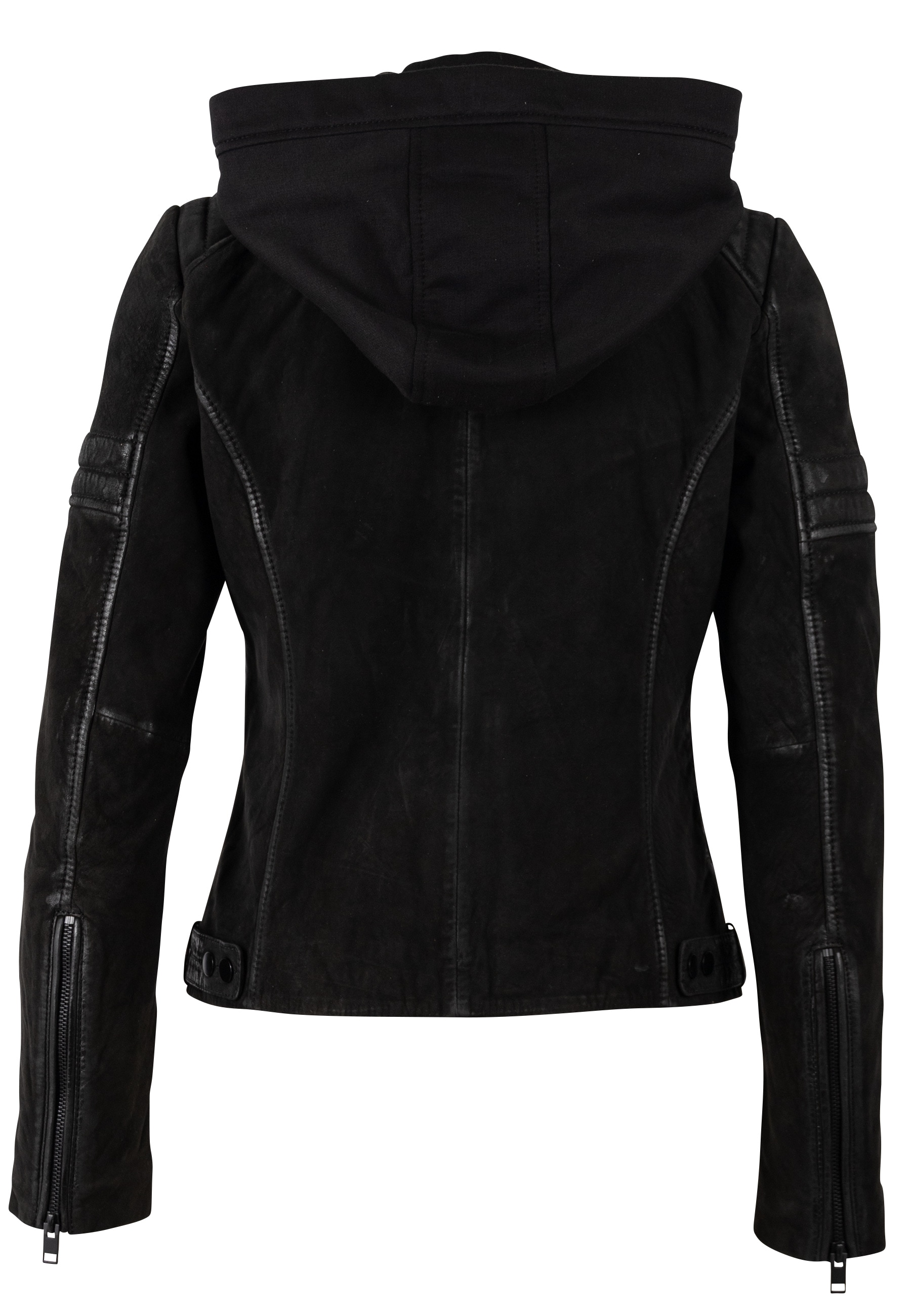 Mauritius Lederjacke »MWShary SF« mit Kapuze mit abnehmbarer Kapuze, Slim Fit