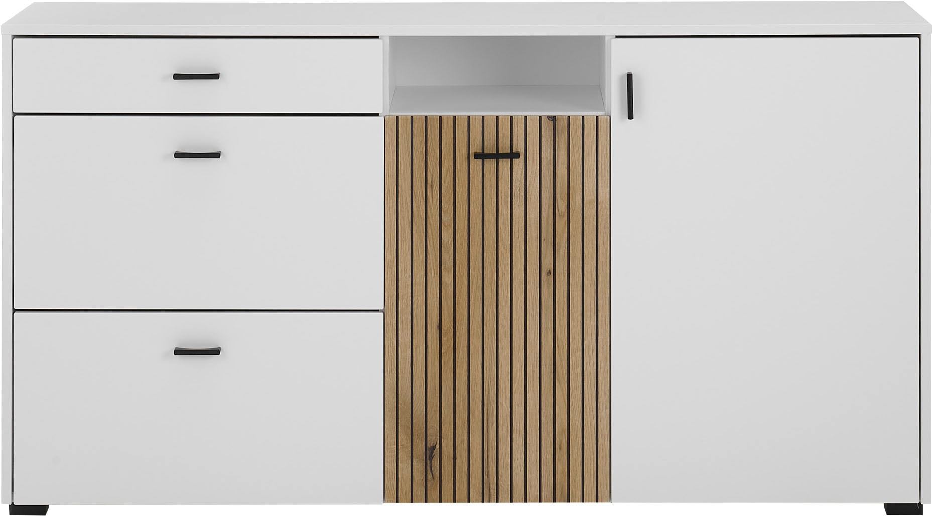 INOSIGN Sideboard »Hudson« in moderner Trendfarbe, Griffe aus Metall (Schwarz), Breite 150 cm