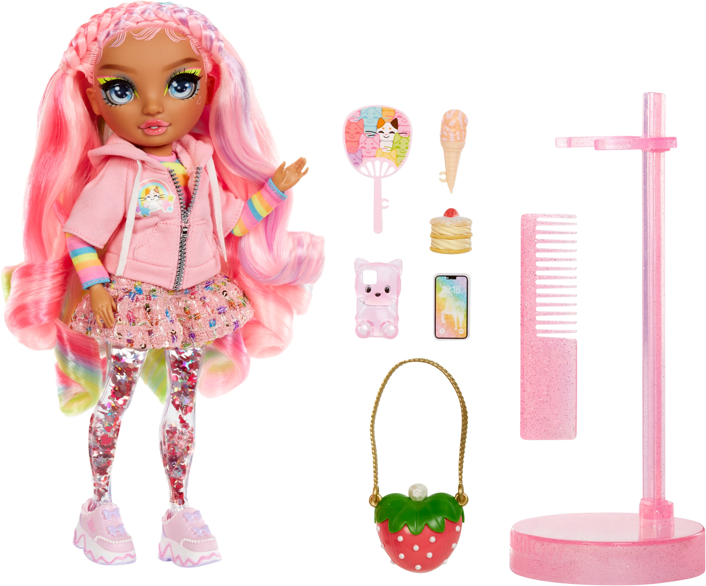 RAINBOW HIGH Anziehpuppe »Rainbow High Sparkle & Shine Fashion Dolls - ROSETTA (Pink)«
