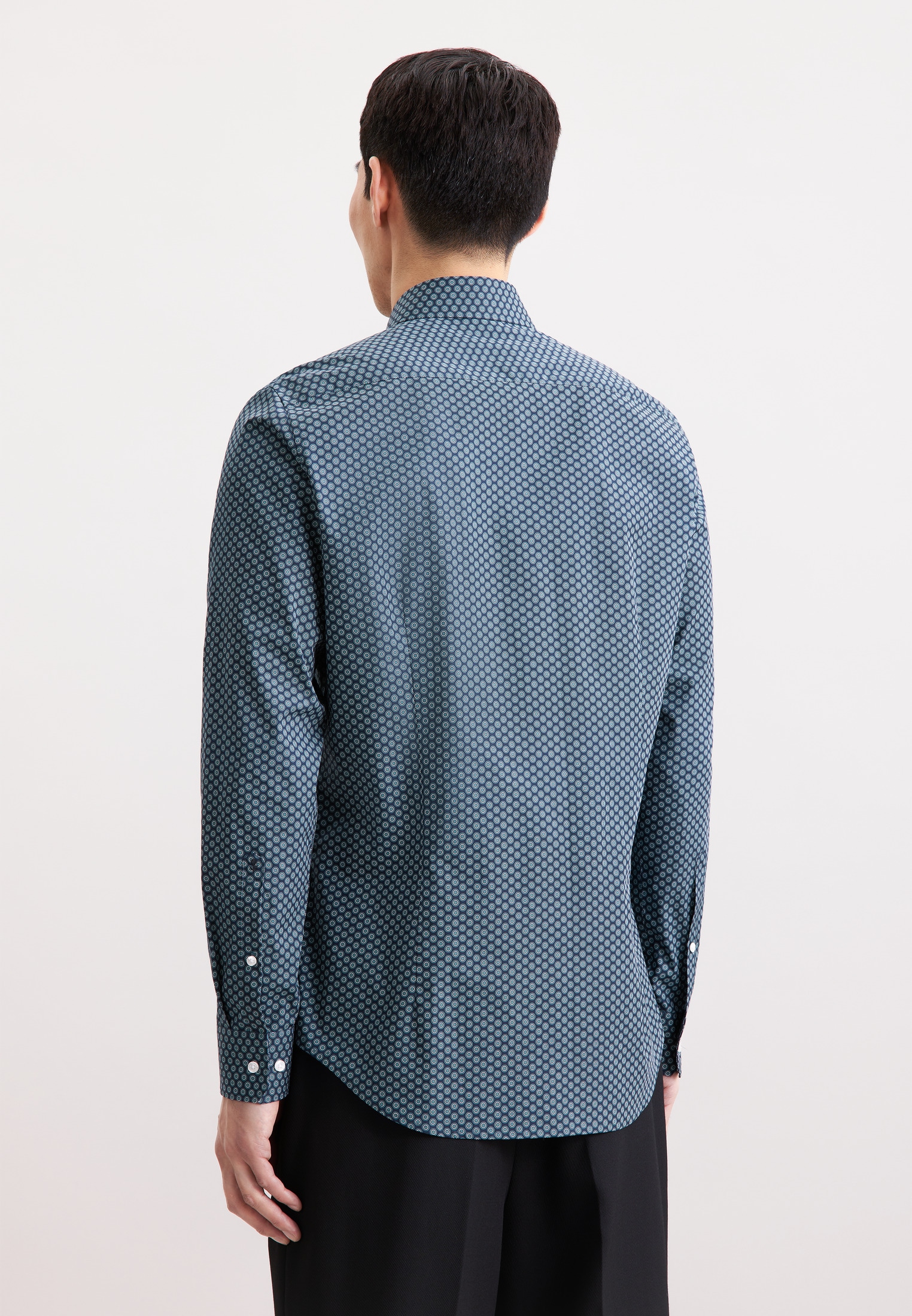 seidensticker Chemise d'affaires »Schwarze Rose« Slim 1/1 Kentkragen Druck