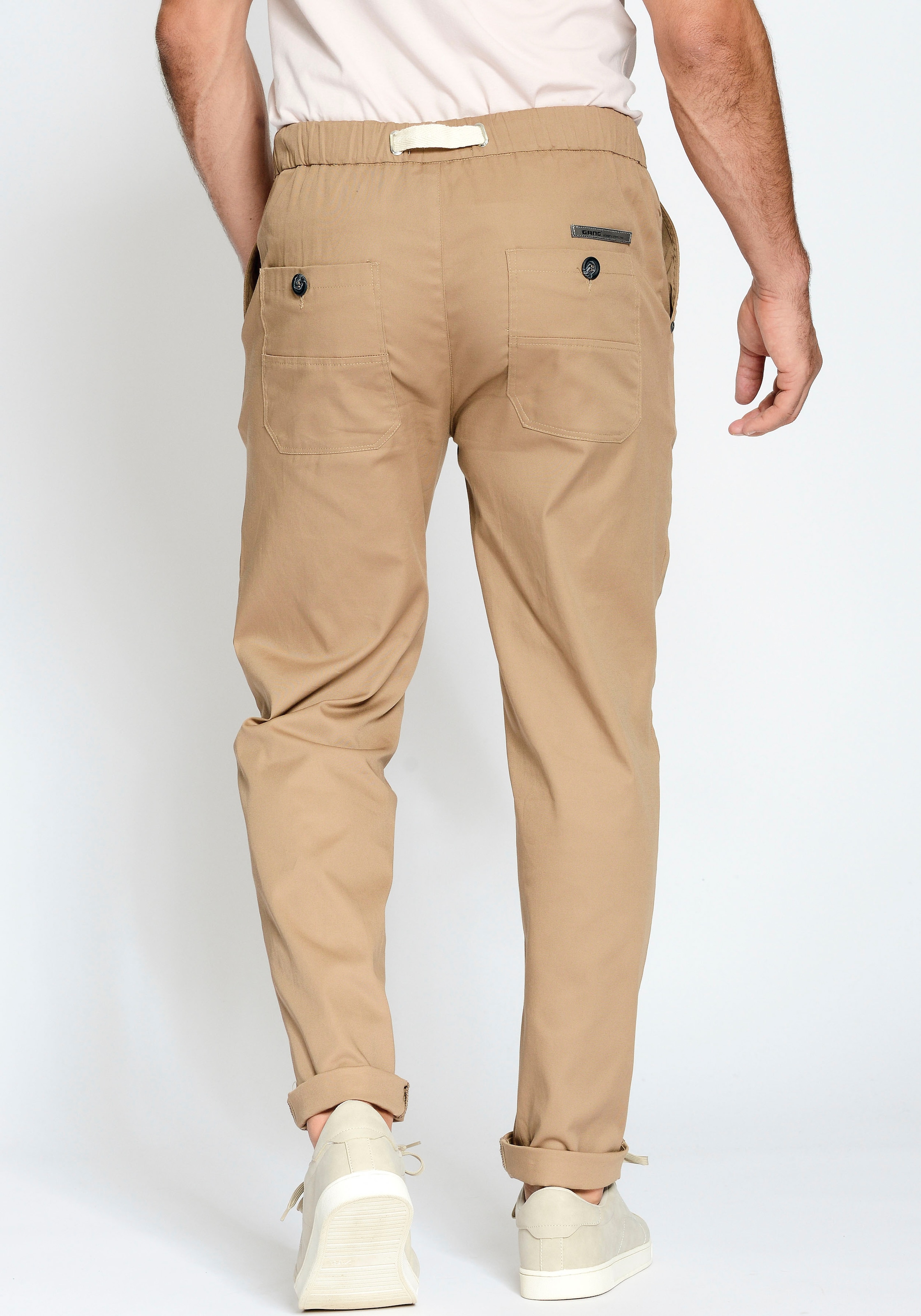 GANG Chinohose »94SANTO JOGGER«  Jogger Style mit Gummizug und Tunnelzug-Verschluss