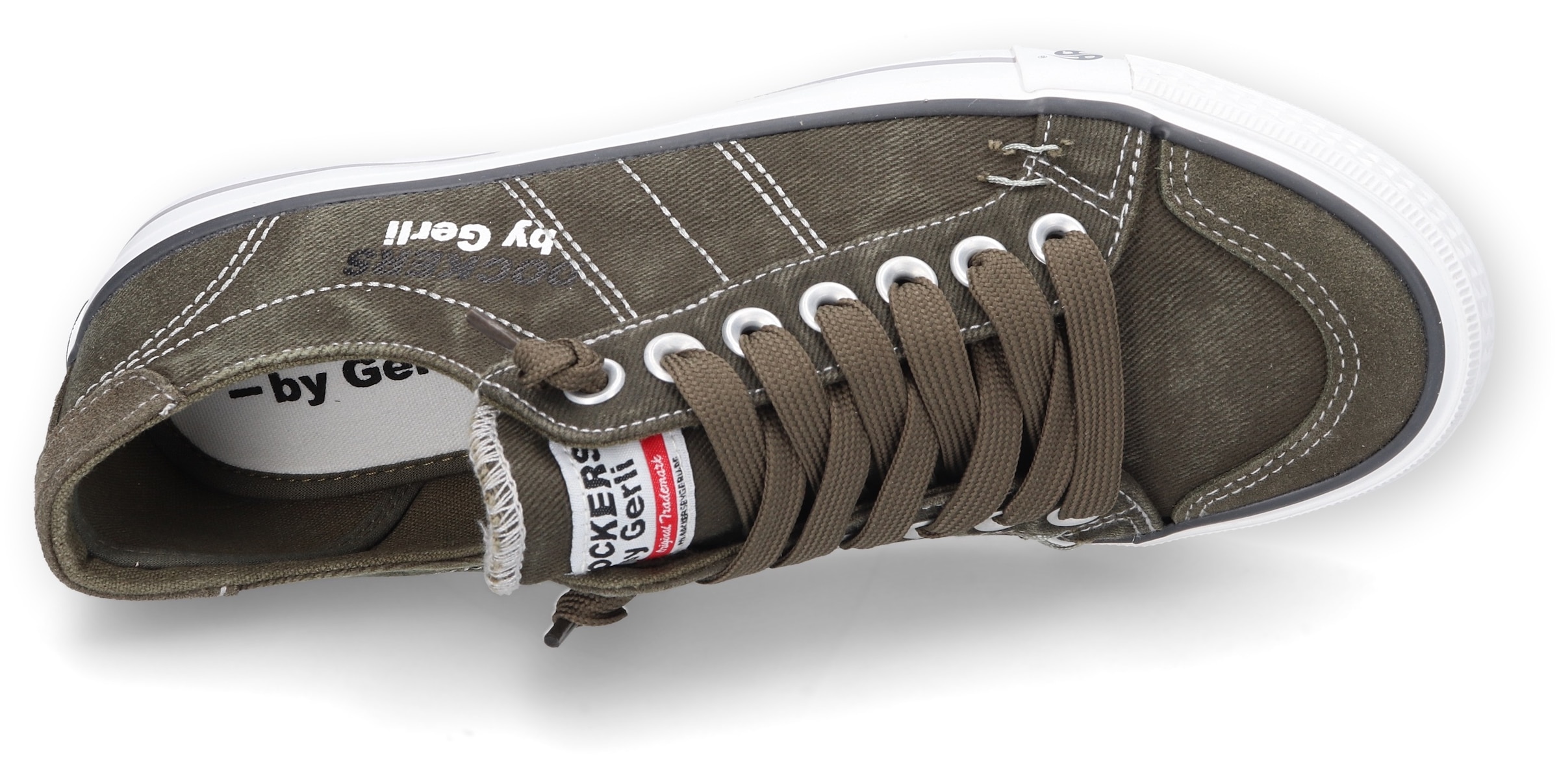 Dockers by Gerli Baskets slip-on  , Freizeitschuh, Retro Sneaker, Fake Schnürung, in cooler Jeansoptik