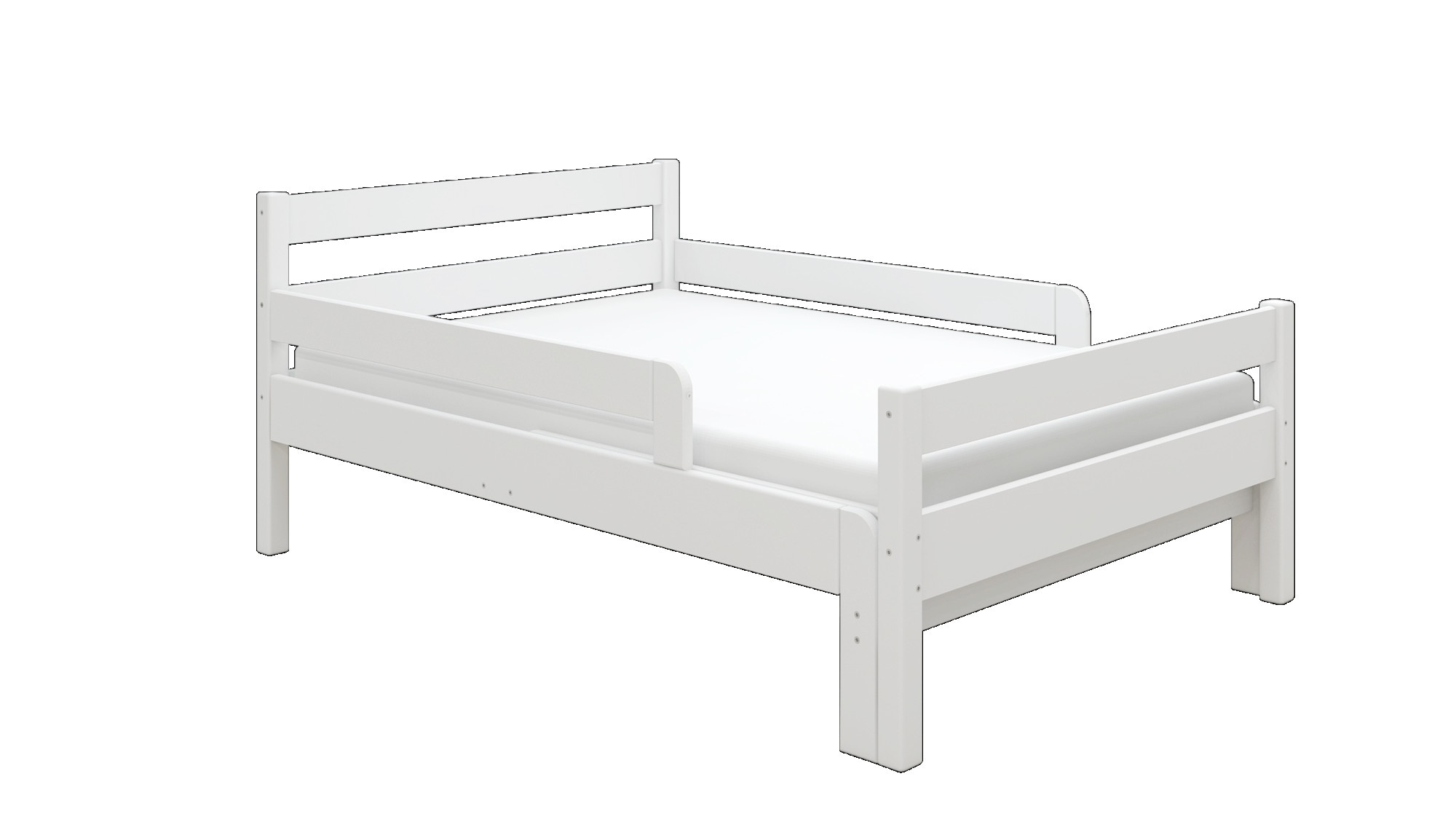 GOODproduct Kinderbett »Wenke,  ausziehbar von 140 bis 200 cm, FSC®« 90cm Breite, 140-200cm Liegefläche,  massive Kiefer, mit Lattenrost, zeitlose Optik,  Rausfallschutz