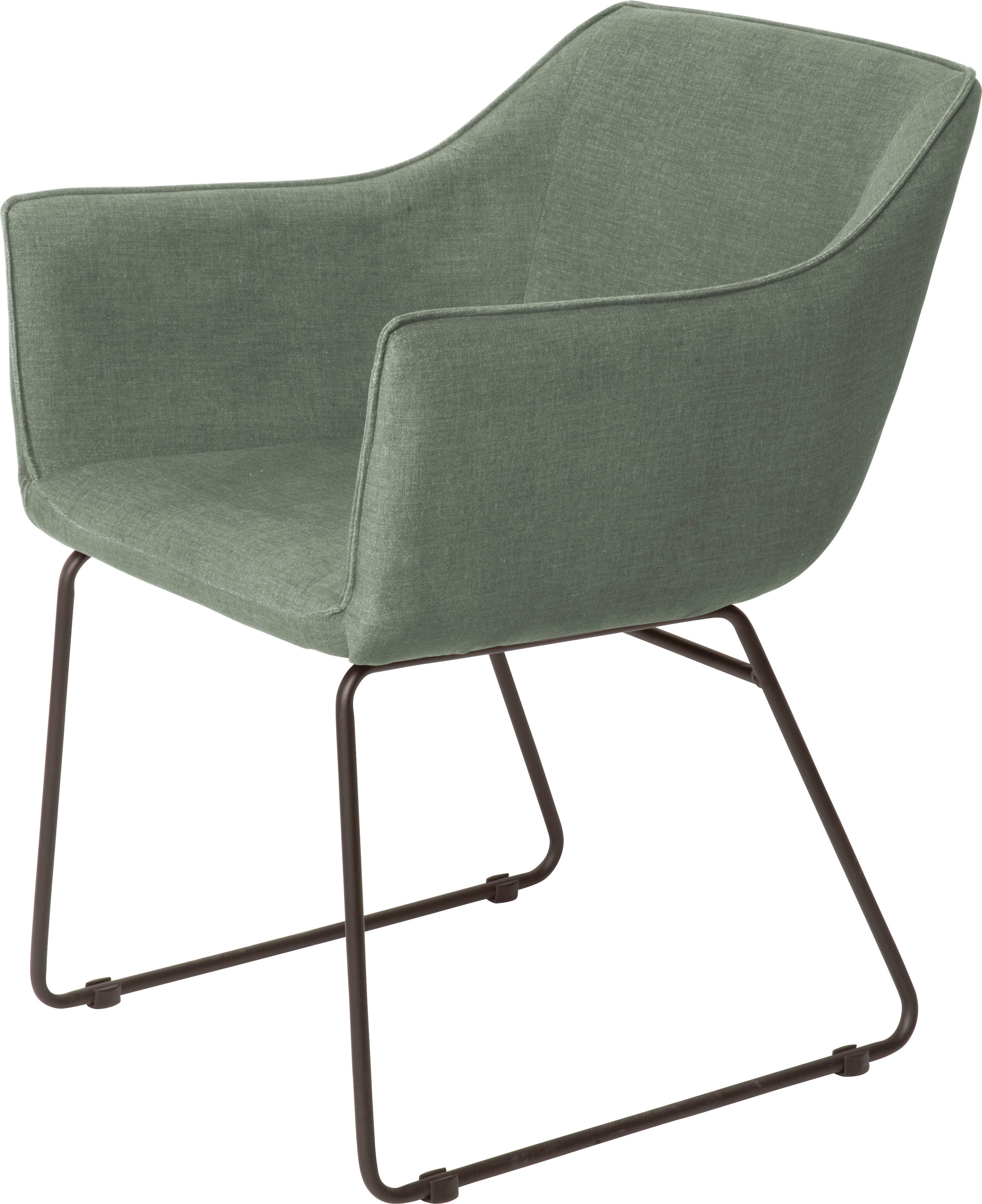 SIT Chaise à coque »Bern mit Armlehnen Esszimmerstuhl Stoffbezug & Stahlgestell 2er Set« (Ensemble) 2 cuisaccoudoirs rembourrés pour un grand confort d'assise