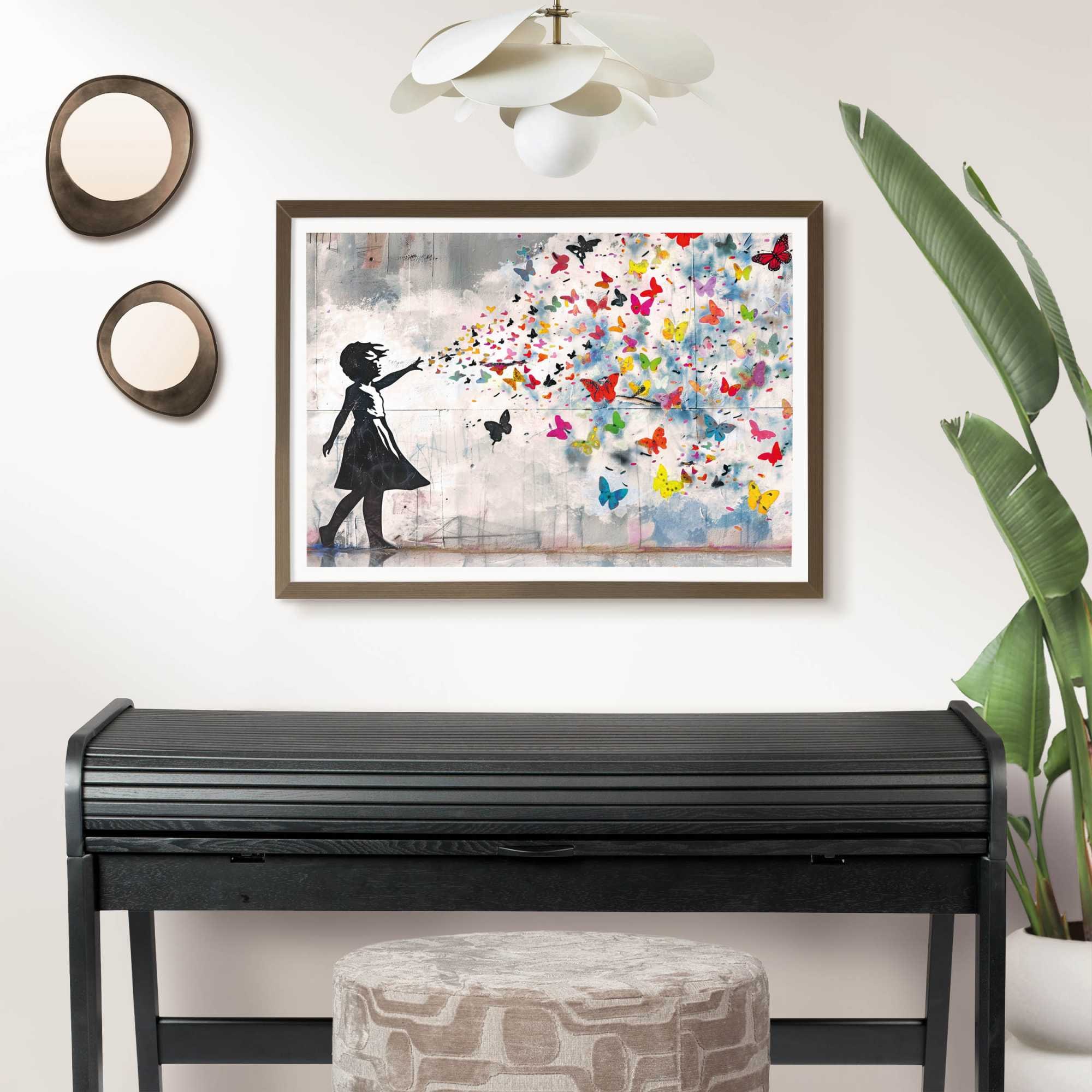 Reinders! Cadre photo »Poster 50x70 nussbaum« 1 cuis tlg. Salon - Noyer - MDF - Pas de sujet - 53,5x73,5 cm