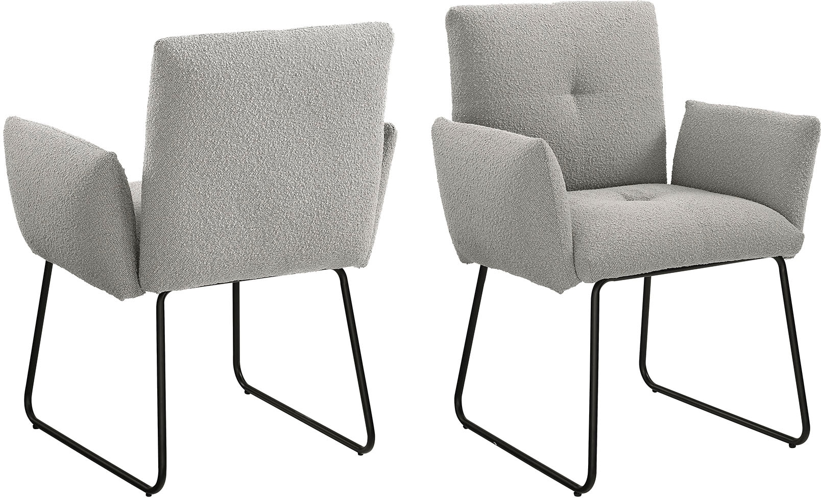 SalesFever Chaise avec accoudoirs »Komfortabler Esszimmerstuhl mit Stil« () mit Wellenunterfederung