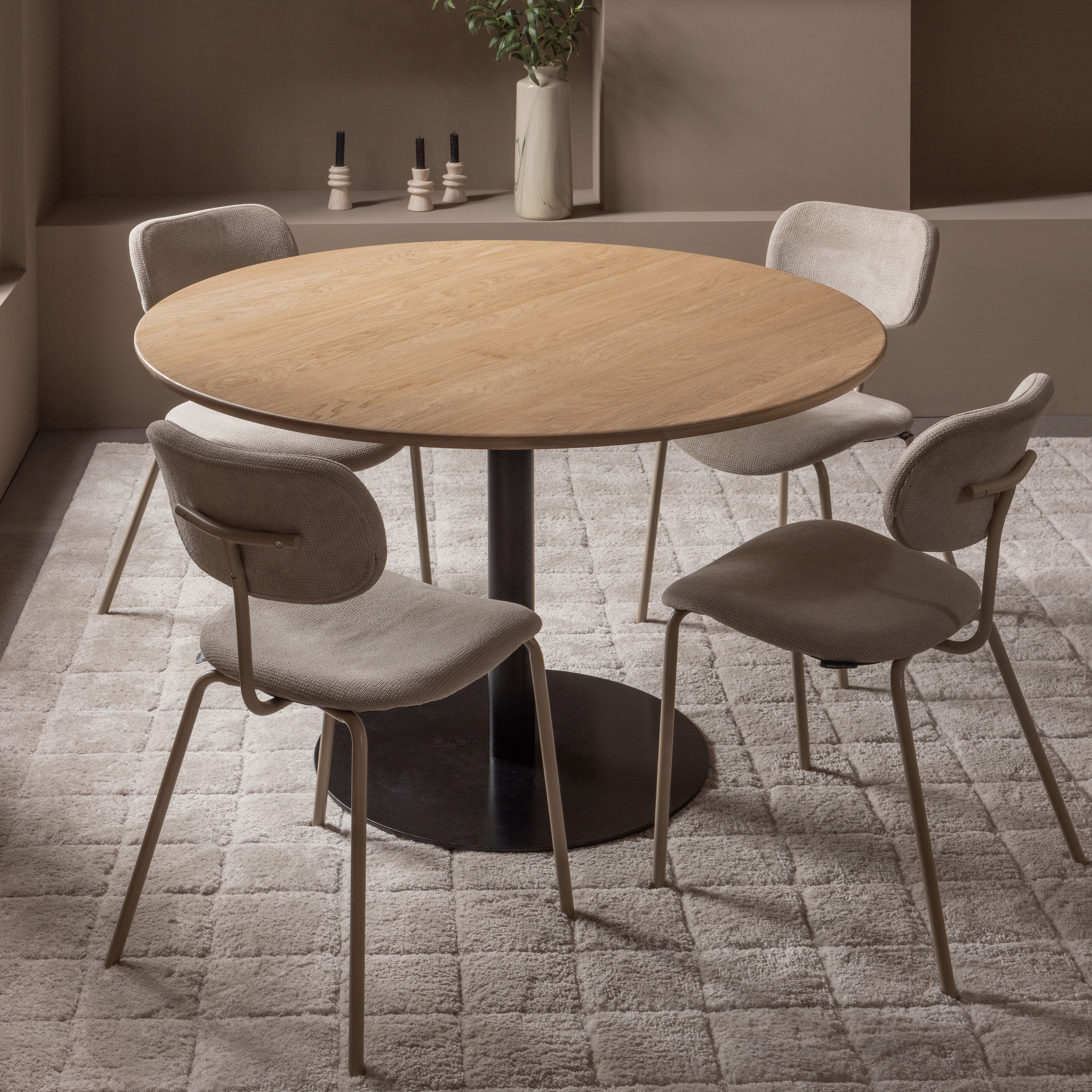 WOOOD Esszimmerstuhl »Link mit Ella-Chenillebezug und Metallgestell B 44 x T 52 x H 78 cm« (Set) 2 Stk.(Set, 2 St) Tragkraft 90 kg, stapelbar, Sehr hohe Verschleissfestigkeit