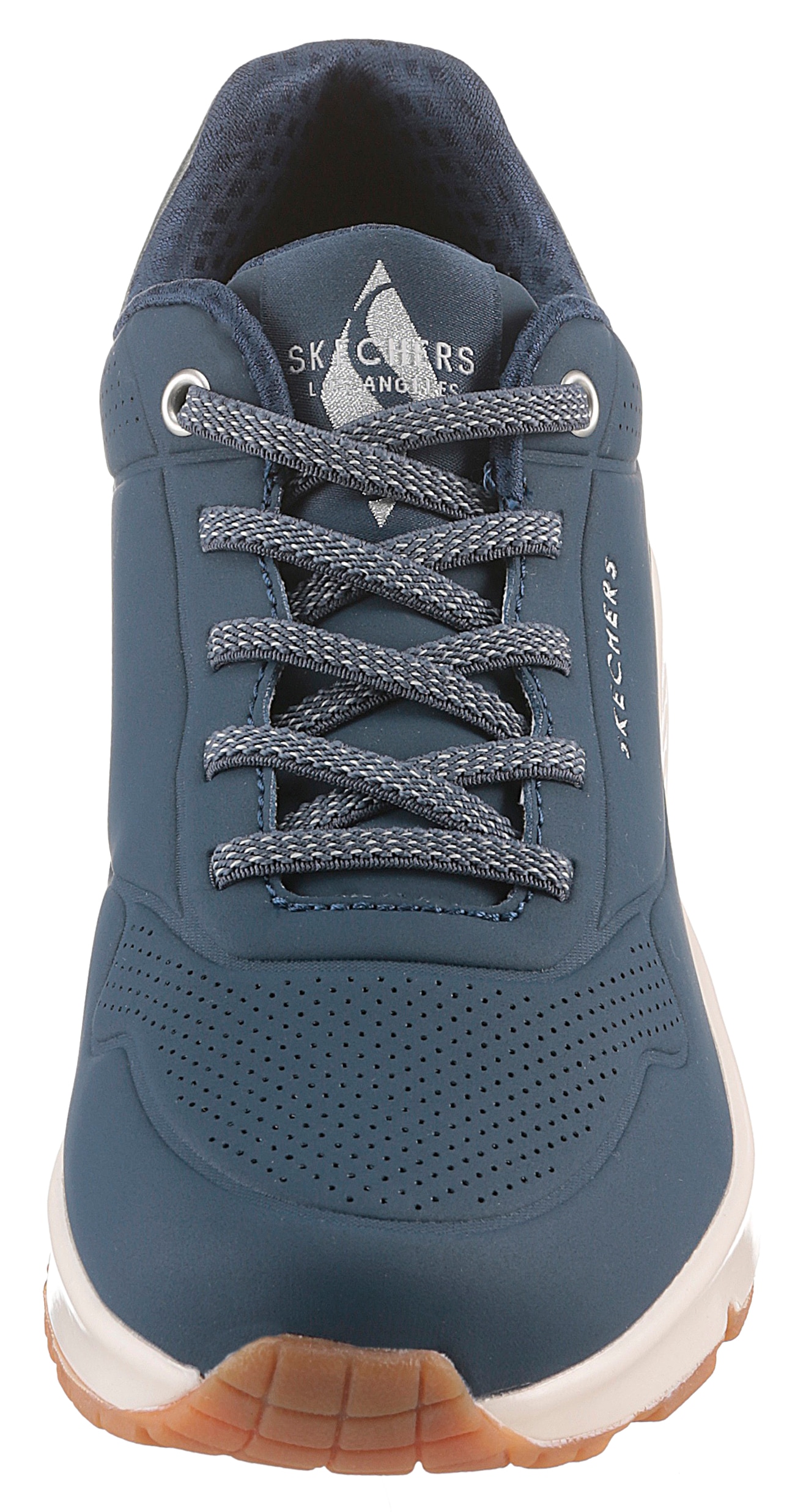 Skechers Baskets slip-on »UNO SHIMMER AWAY«  Slipper, Freizeitschuh, Plateausneaker mit modischem Keilabsatz