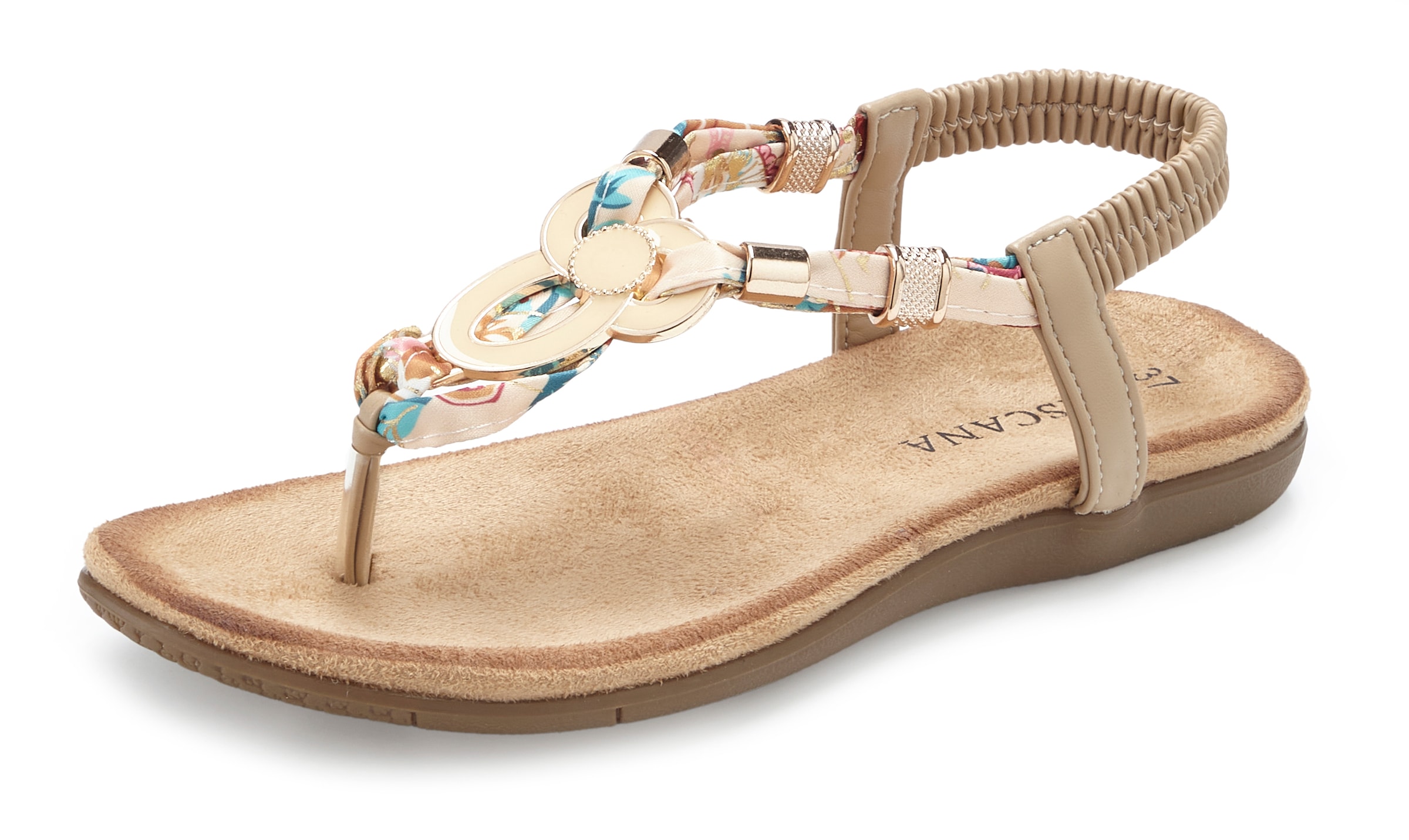 LASCANA Zehentrenner »Sommerschuh, offener Schuh, Sandalette,«  Sandale, Pantolette mit Stretcheinsatz