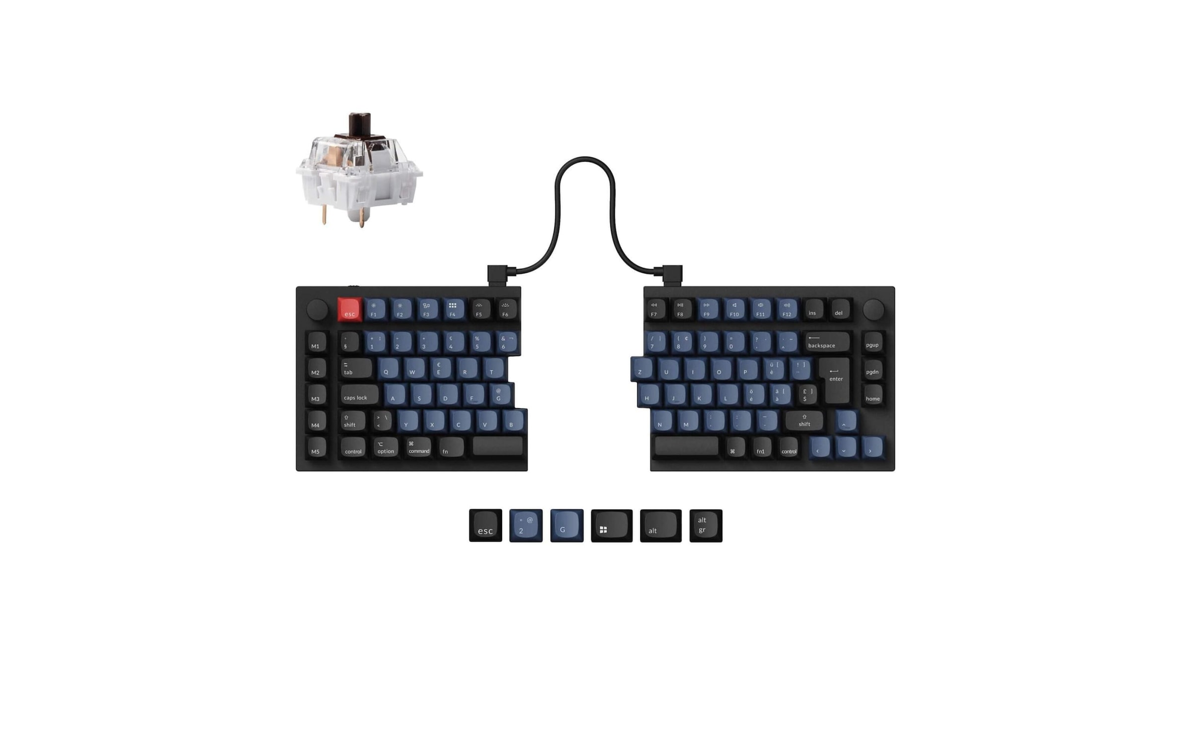   Clavier de jeu »Keychron Q11 Black QMK Brown Switch« ()