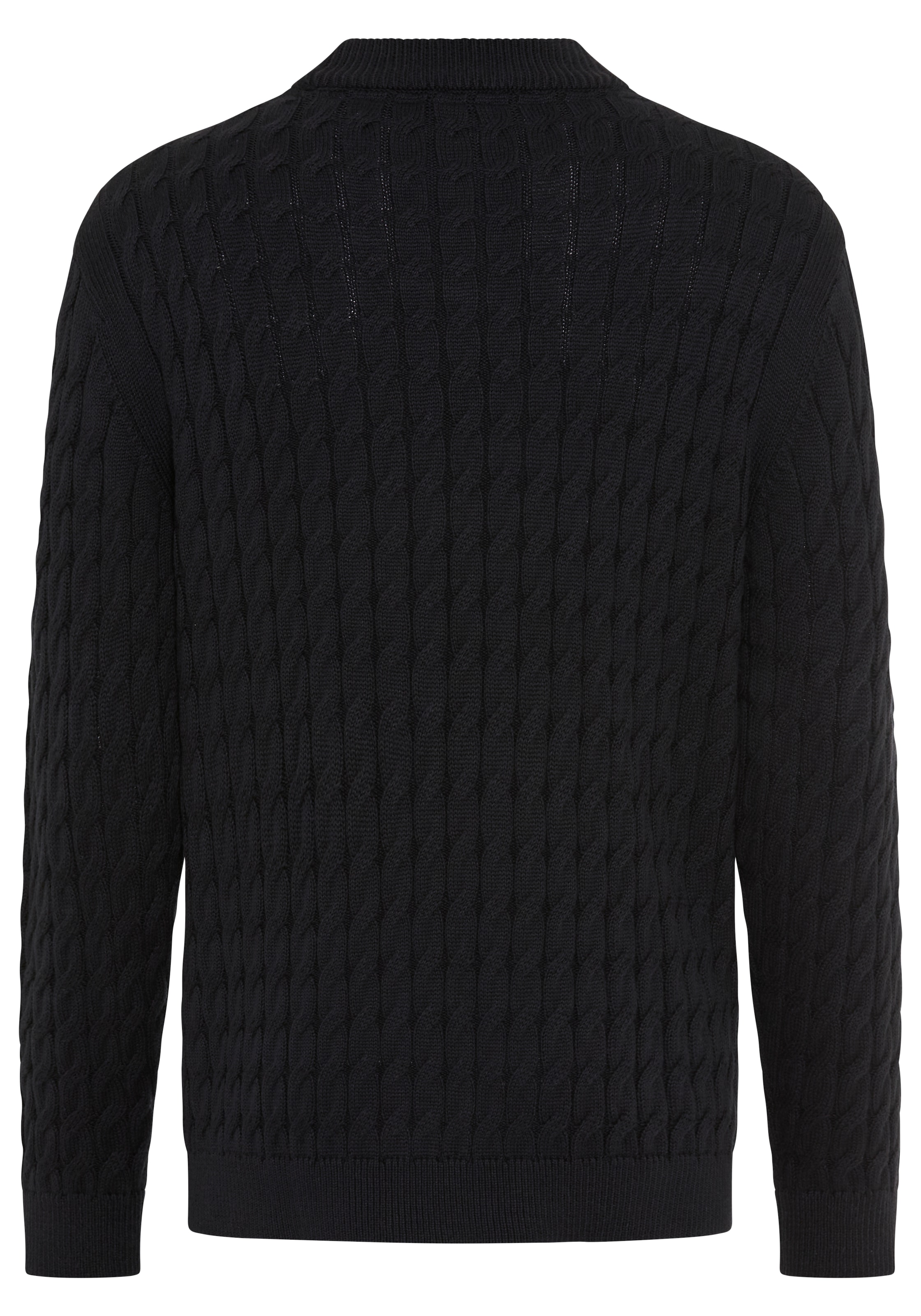 Bruno Banani Pull à col montant en tricot, coupe régulière, longueur normale