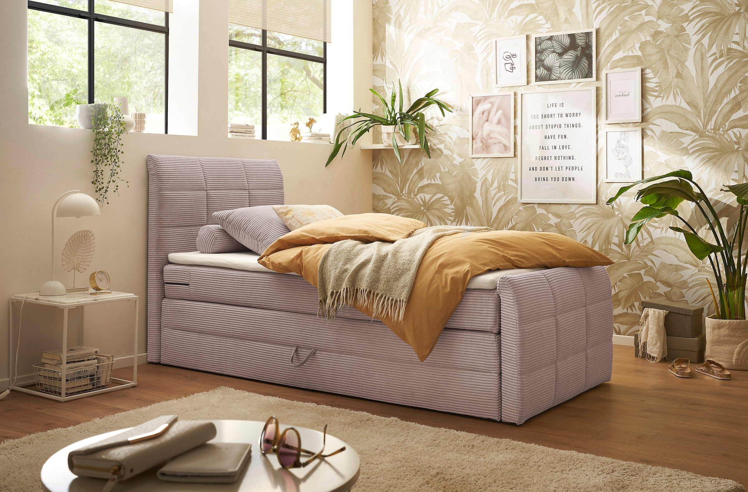 ED EXCITING DESIGN Lit boxspring »Bolivia« harte Seite mit Kokosmatte, weiche Seite mit Filzabdeckung