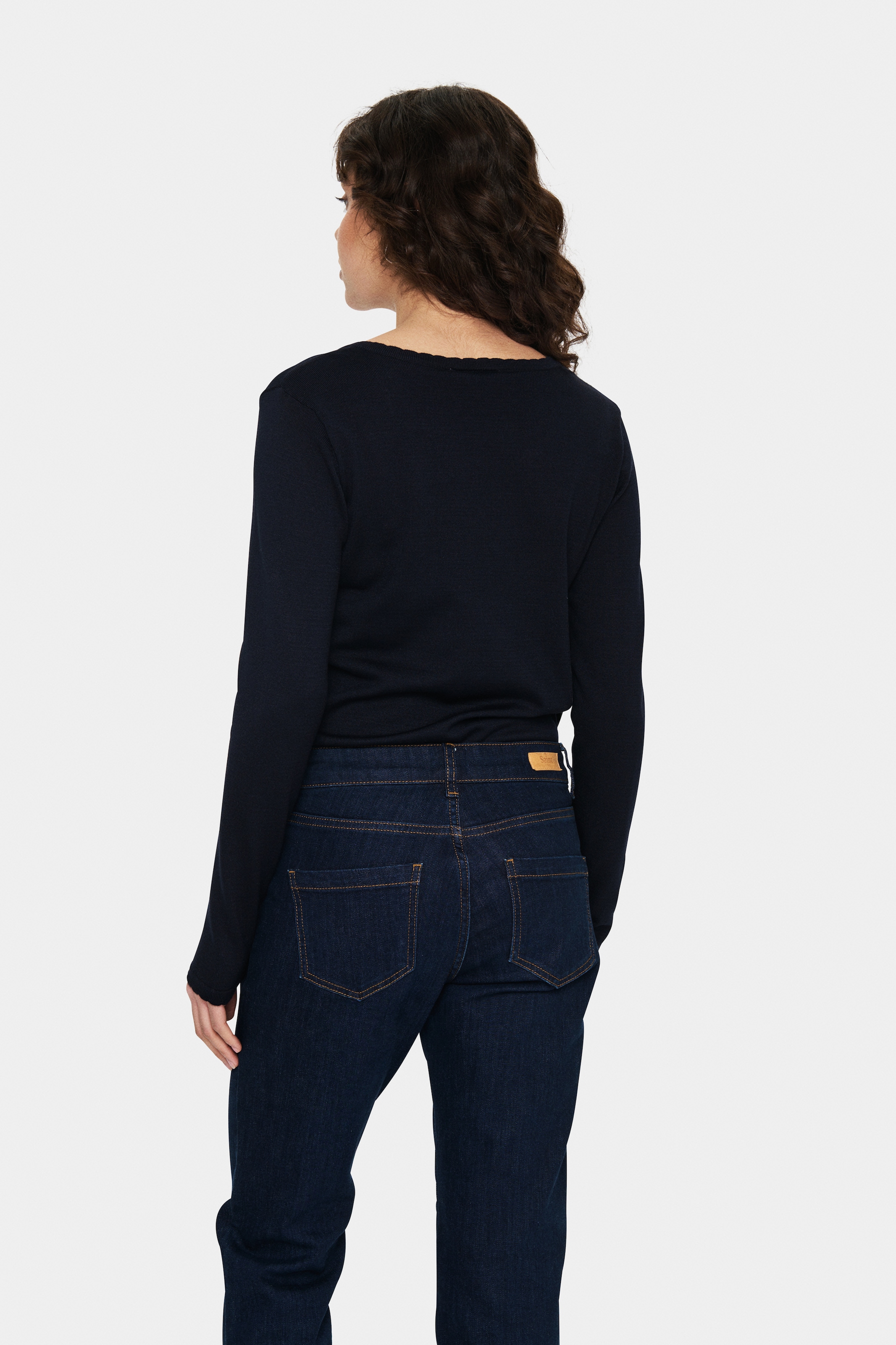 Saint Tropez Pull en tricot »MilaSZ LS V-Neck Pullover« Mélange de viscose, coupe régulière