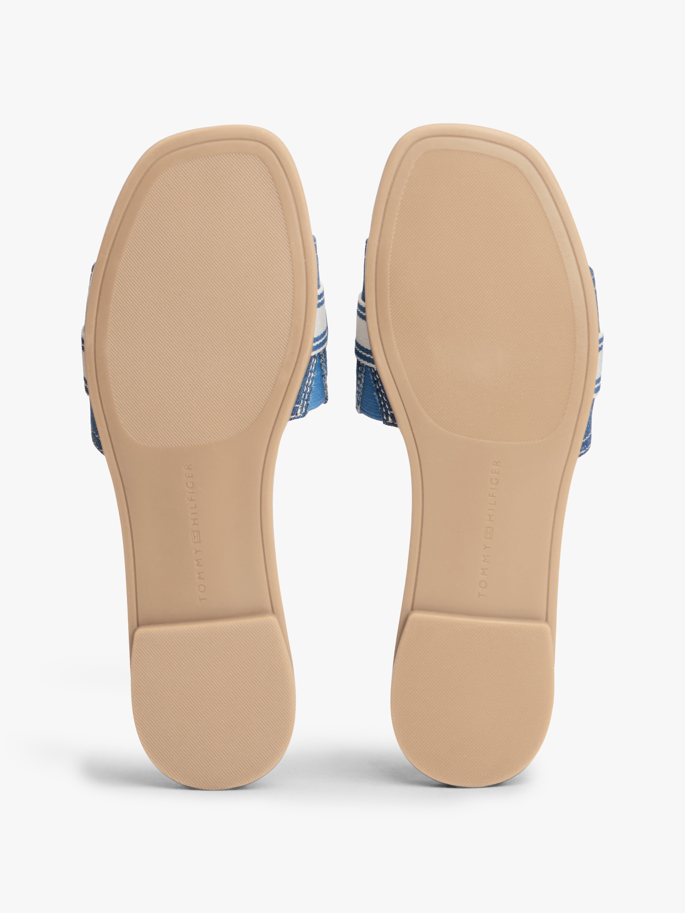 Tommy Hilfiger Pantolette »FLAT MULE WEBBING«  Chaussure d'été, ballerines avec garniture contrastée à la mode