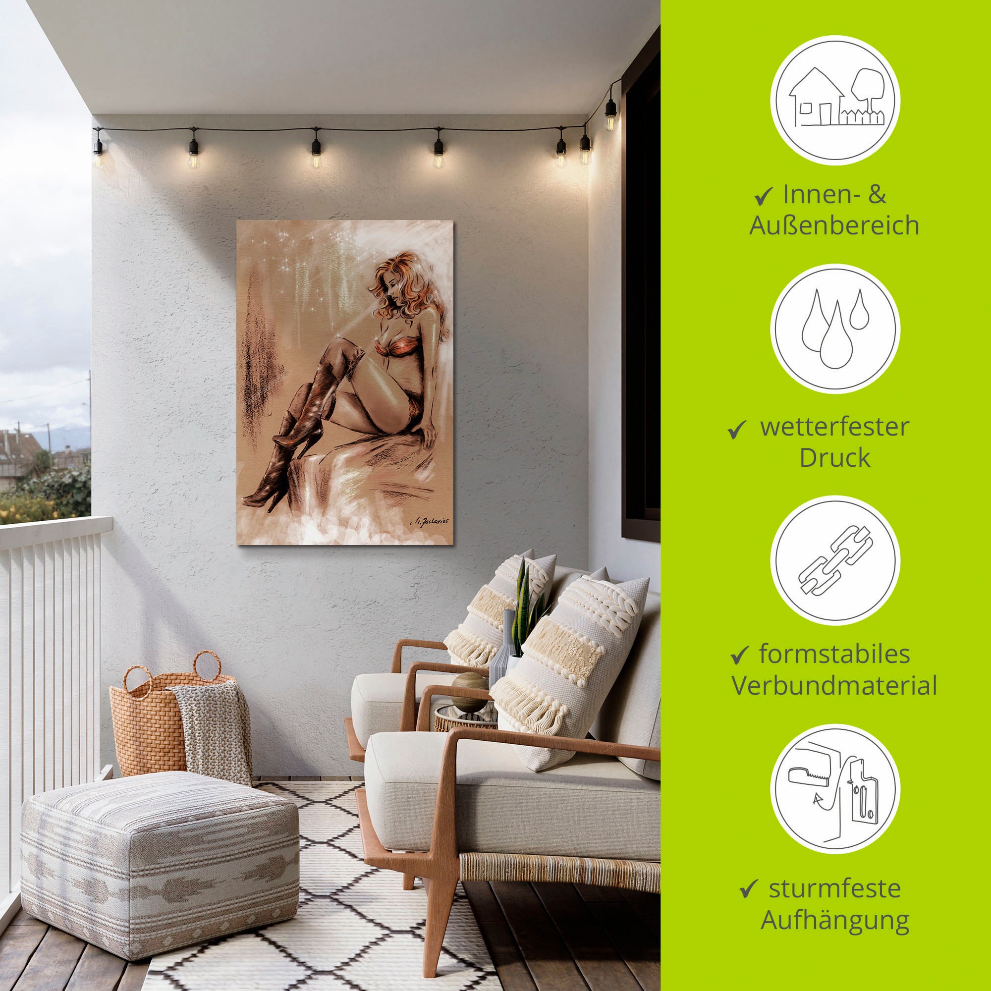 Artland Fresque murale »High heels im Licht« 1 cuis tlg. als Alubild, Leinwandbild in verschied. Grössen