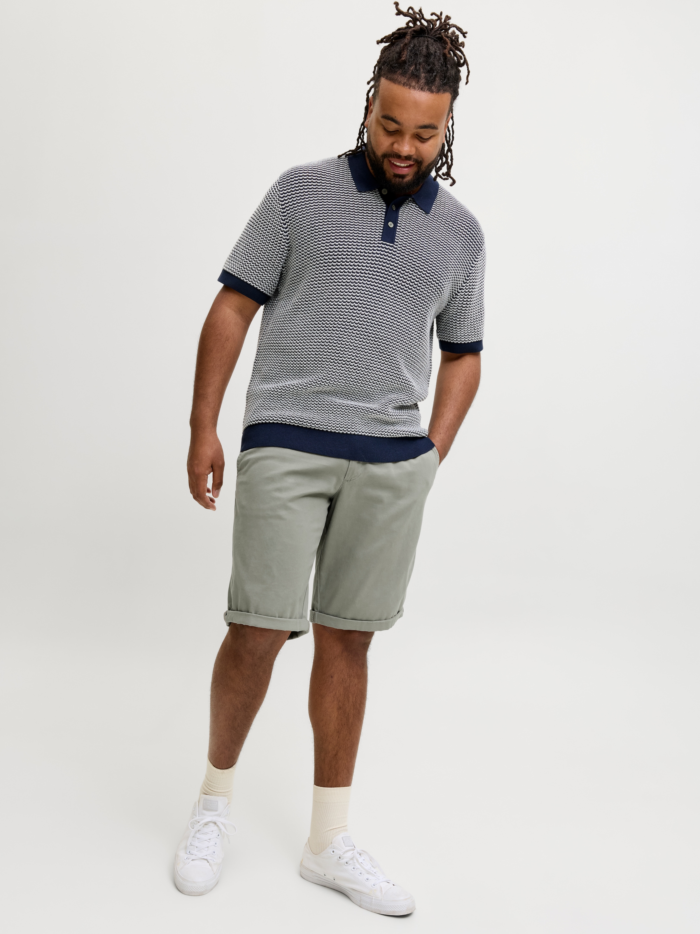 Jack & Jones PlusSize Chinoshorts »JPSTBOWIE JJSHORTS SOLID SN  PLS«  mit Umschlag