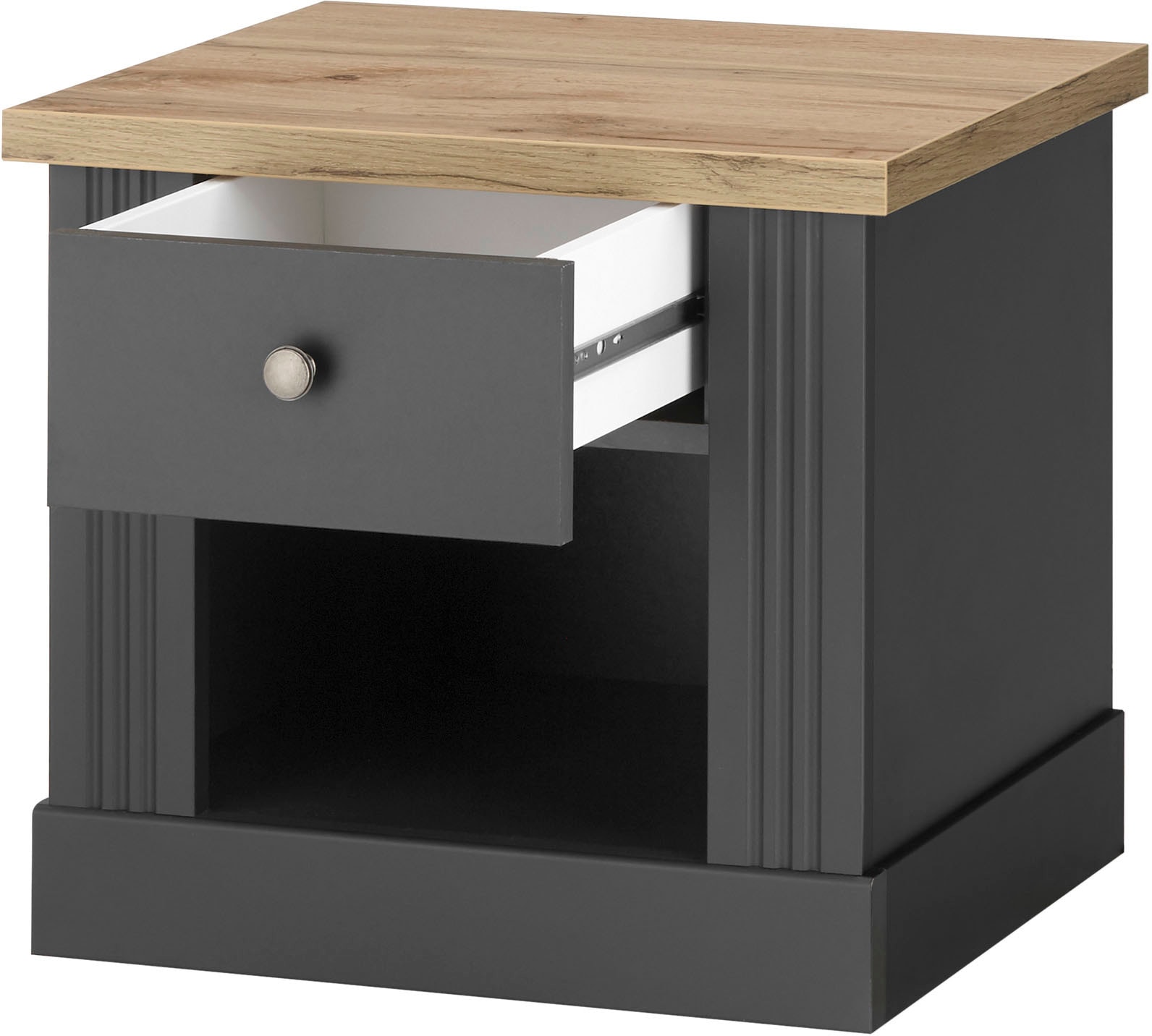 GOODproduct Ensemble de chambre à coucher »Westminster« Bett Liegefläche 180/200cm und 2 Nachtkommoden