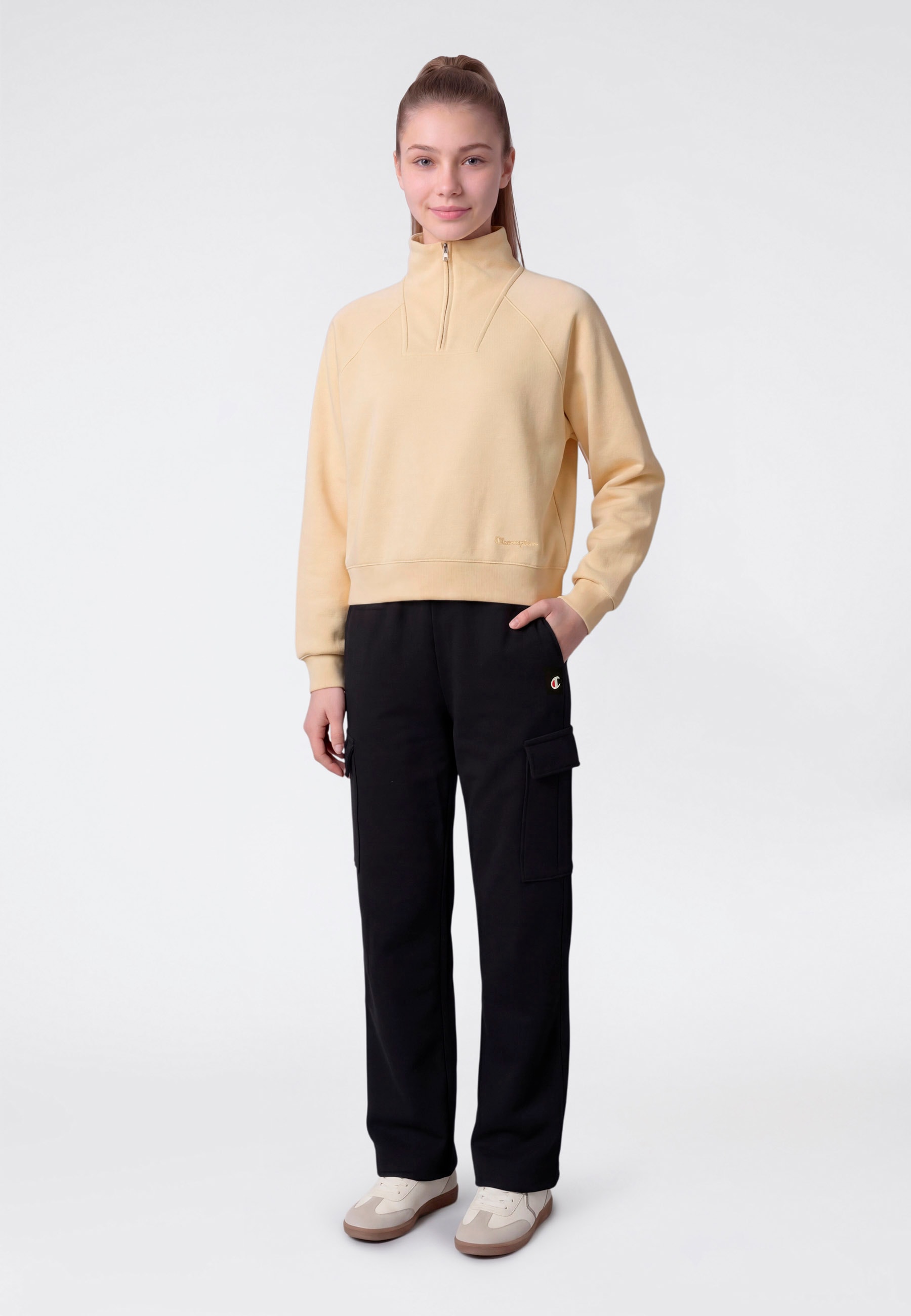 Champion Sweatshirt »SPORTWEAR HALF ZIP Loose Fit«, mit halbem Reissverschluss, aus Baumwolle und Polyester, Loose Fit
