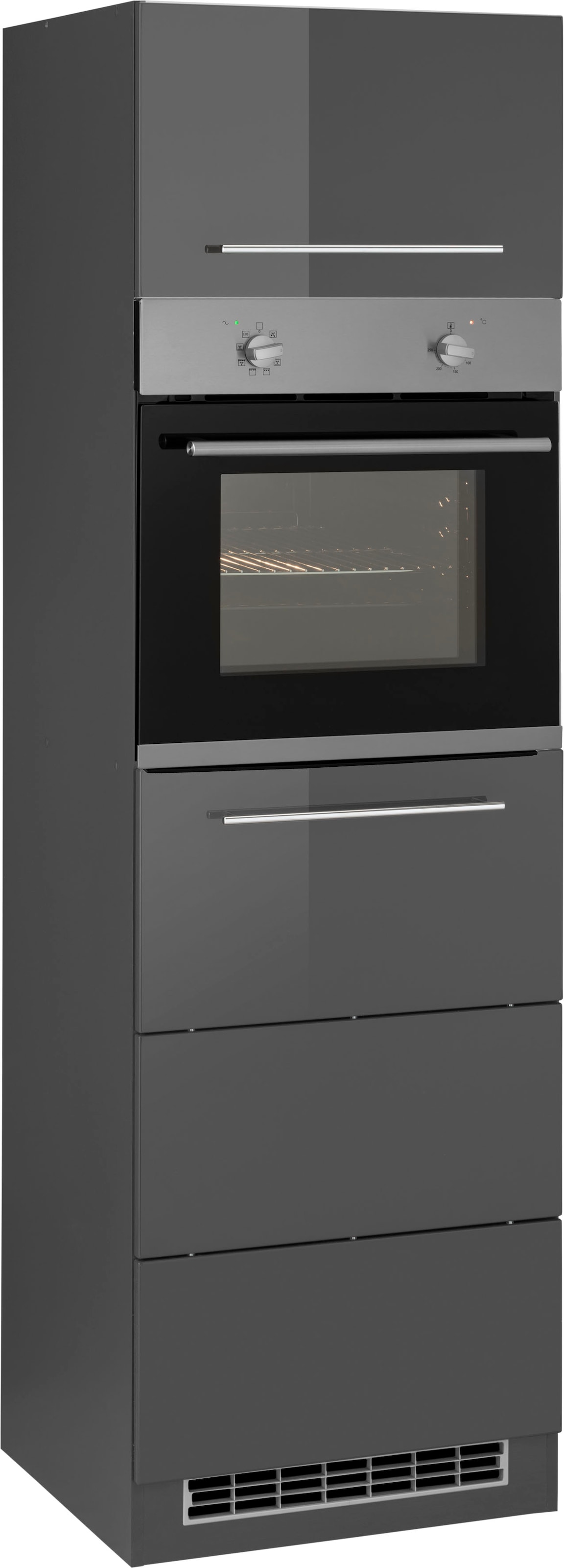 KOCHSTATION Armoire d'encastrement pour four »KS-Wien« 60 cm de large, 200 cm de haut, pour four autonome