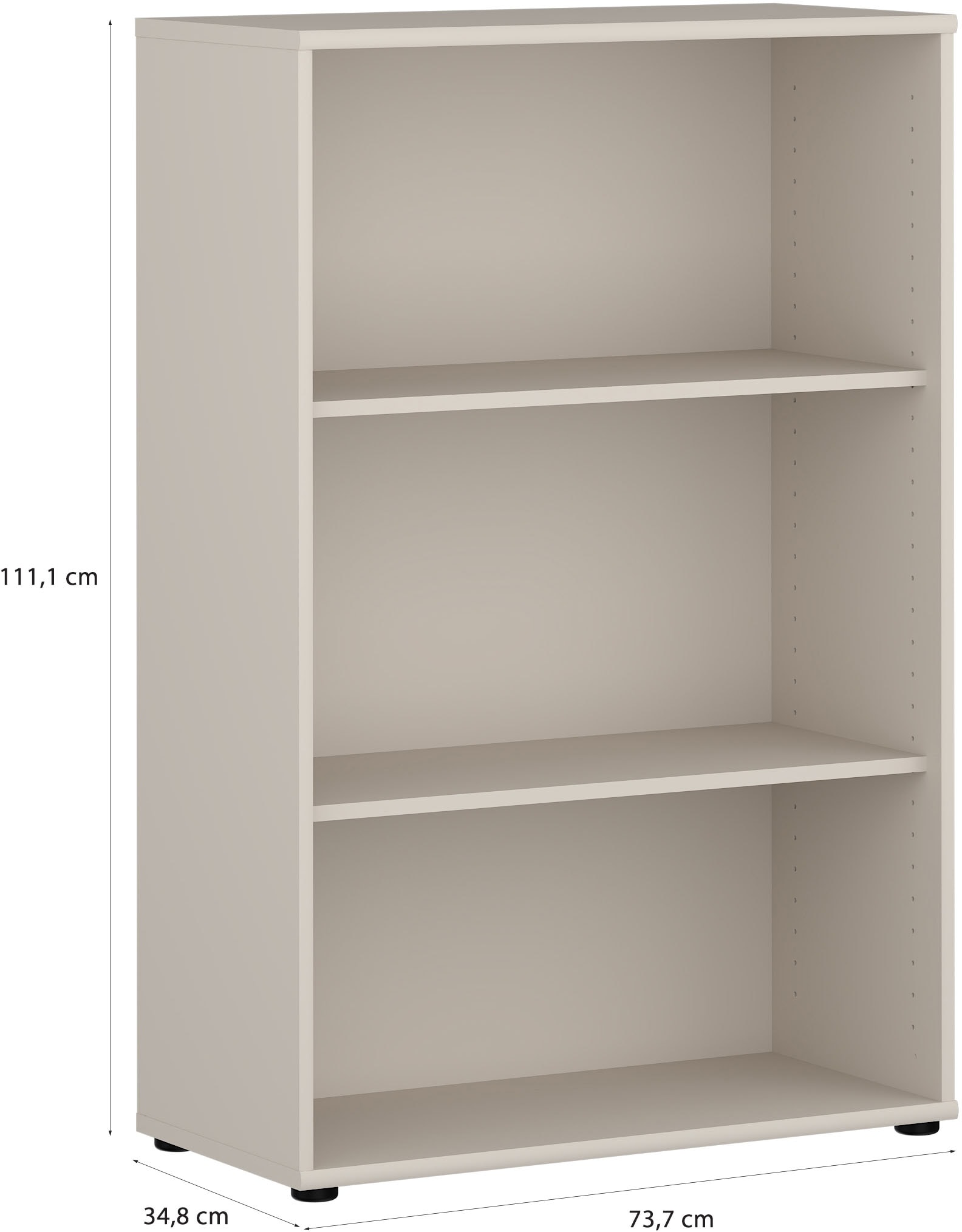 FORTE Étagère »Tempra, Mehrzweckregal, Höhe 111,1cm, 2 Ablageböden« largeur 73,7 cm