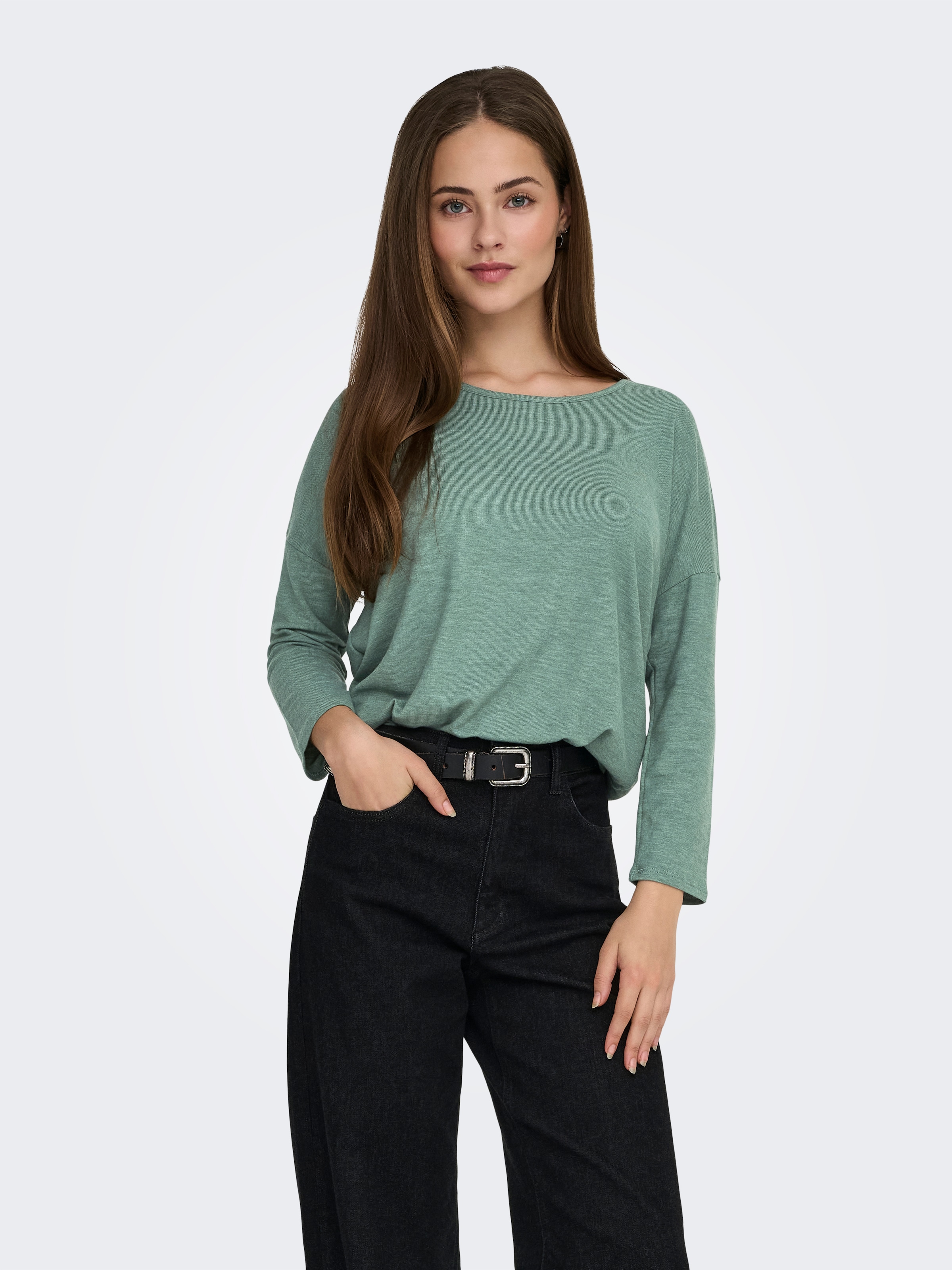 ONLY 3/4-Arm-Shirt »ONLGLAMOUR 3/4 TOP JRS NOOS« in lässiger Oversize-Form