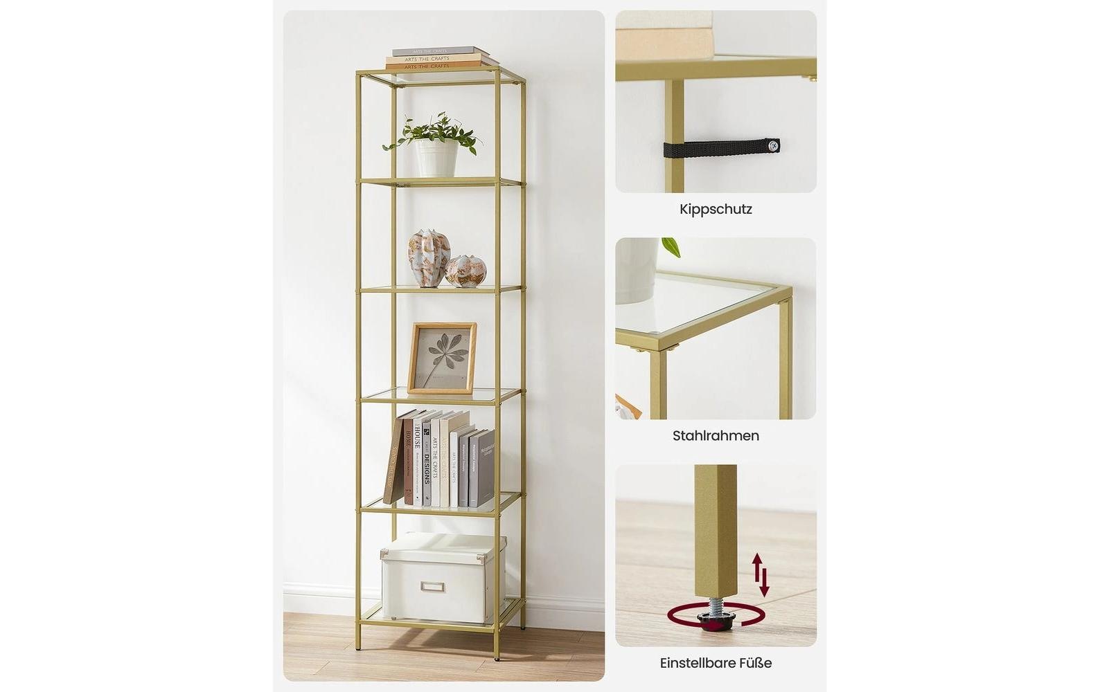 VASAGLE Regal »5 Ablagen 40 x 177.3 cm«