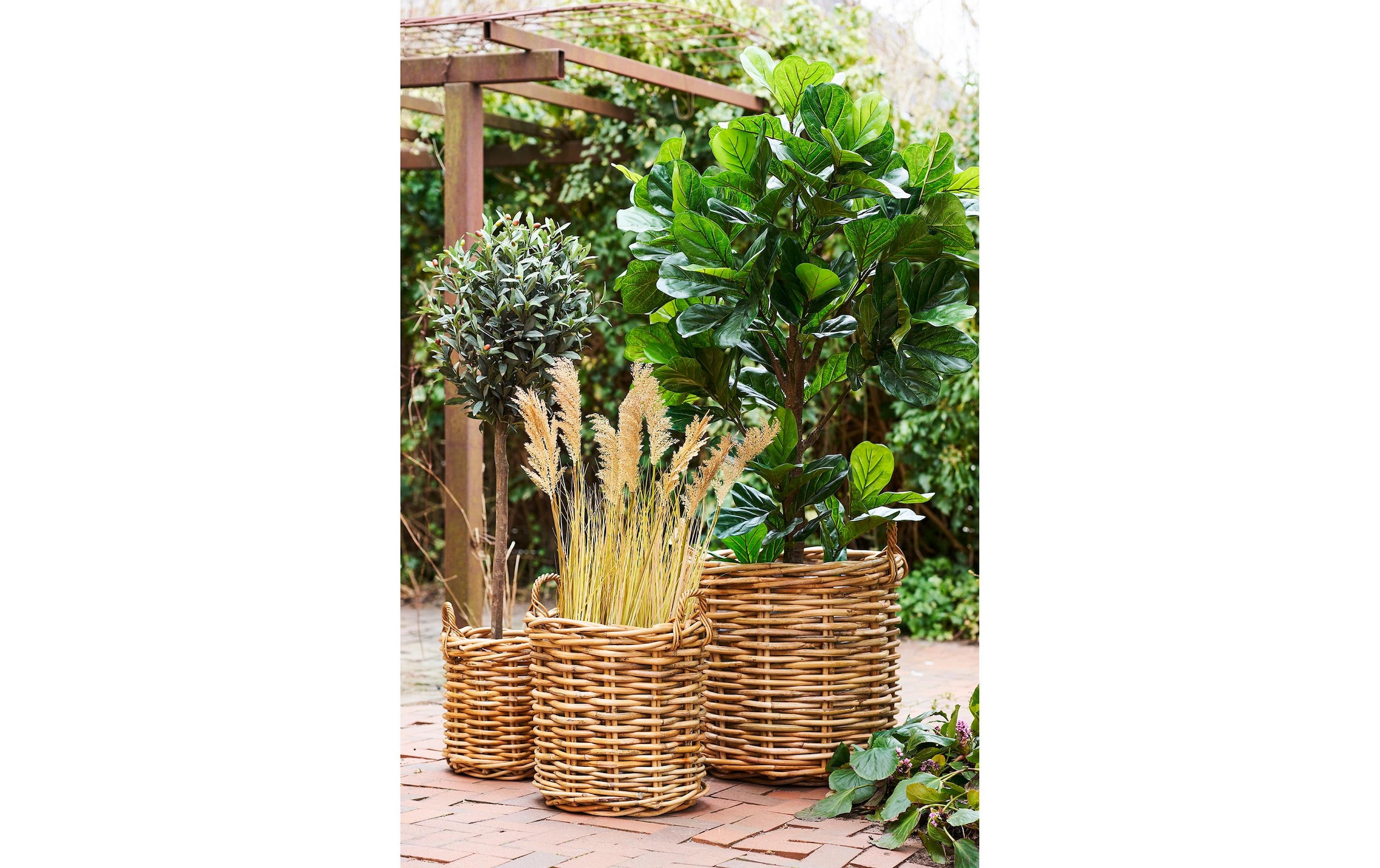 House Nordic Bac à plantes »Burton Korb 3er Set«