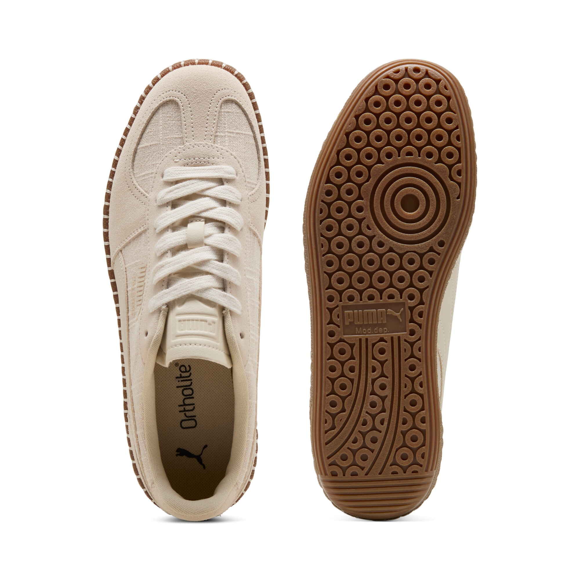 PUMA Sneakers »PALERMO STRAW«  avec profil de semelle extérieure profilé, semelle en caoutchouc, avec lacets