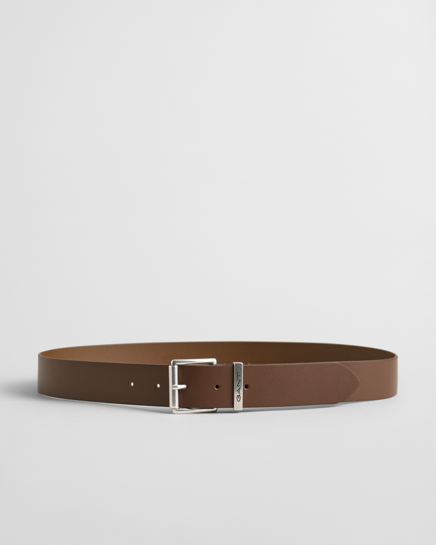 Gant »LOGO LEATHER BELT« mit silberner Schnalle, Dornschliesse, 100% Echt Leder, Langlebig