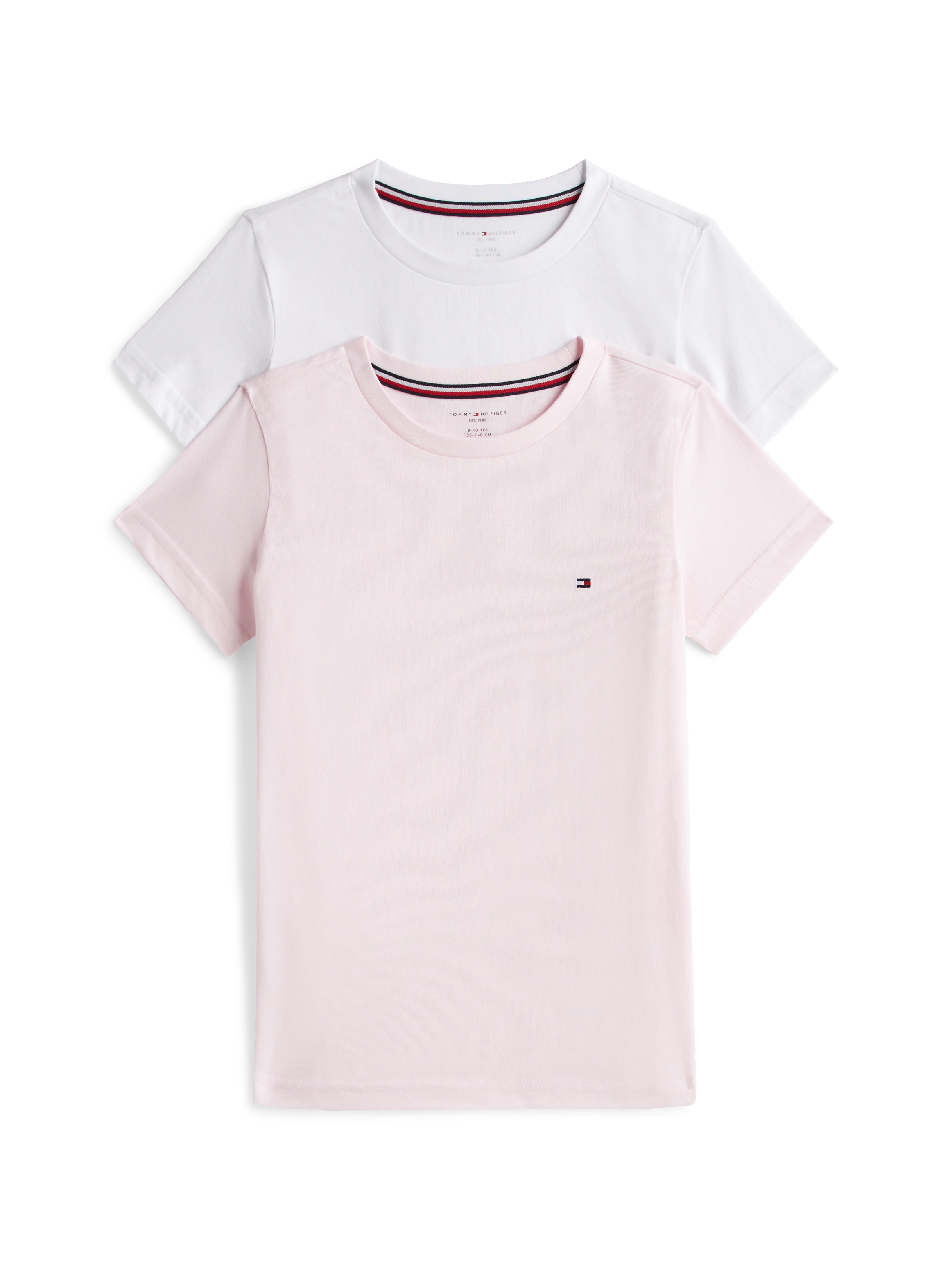 Tommy Hilfiger Underwear T-shirt »2P CN TEE mit Stickerei und Rundhals im 2er-Pack« Packung, 2er-Pack, 2 cuis unifarben, casual, regular fit, Baumwolle, Rundhals