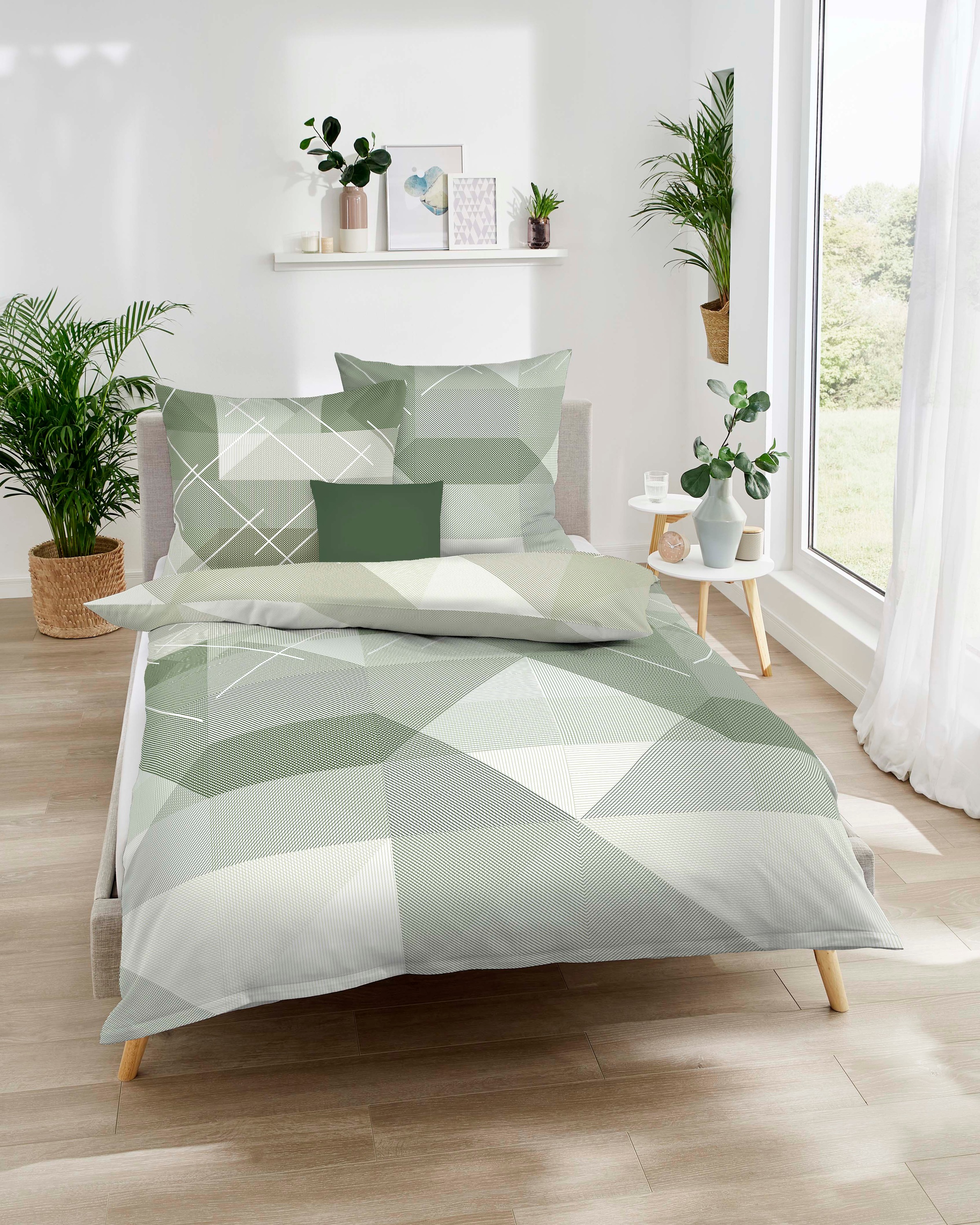Kaeppel Linge de lit »Linear« 2 cuis avec motif graphique