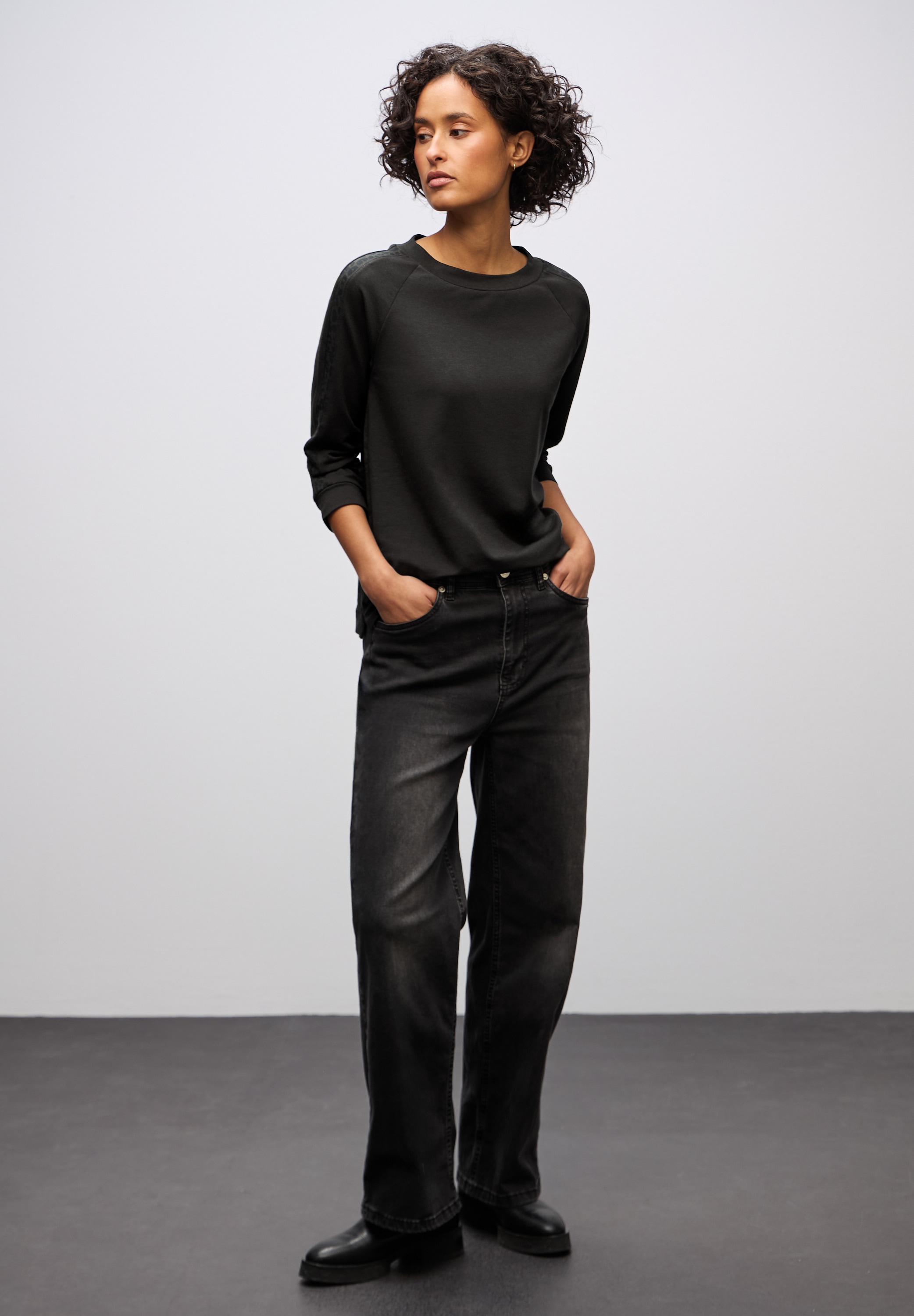 STREET ONE 3/4-Arm-Shirt mit Leo-Gallonstreifen